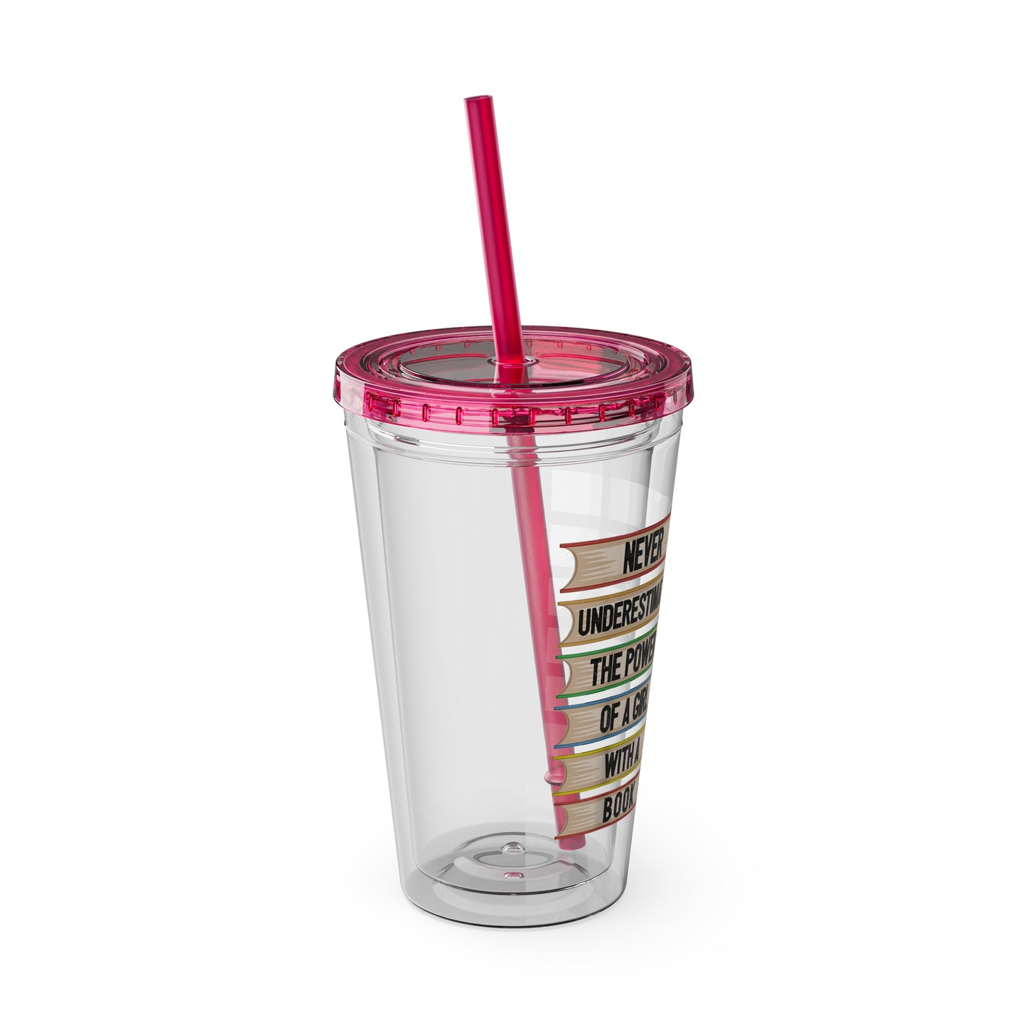 Never Underestimate the Power of a Girl with a Book Tumbler