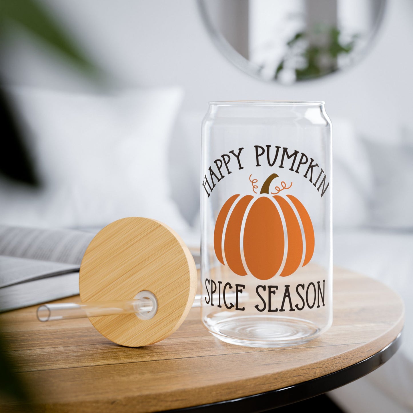 Pumpkin Spice Season Sipper Glass