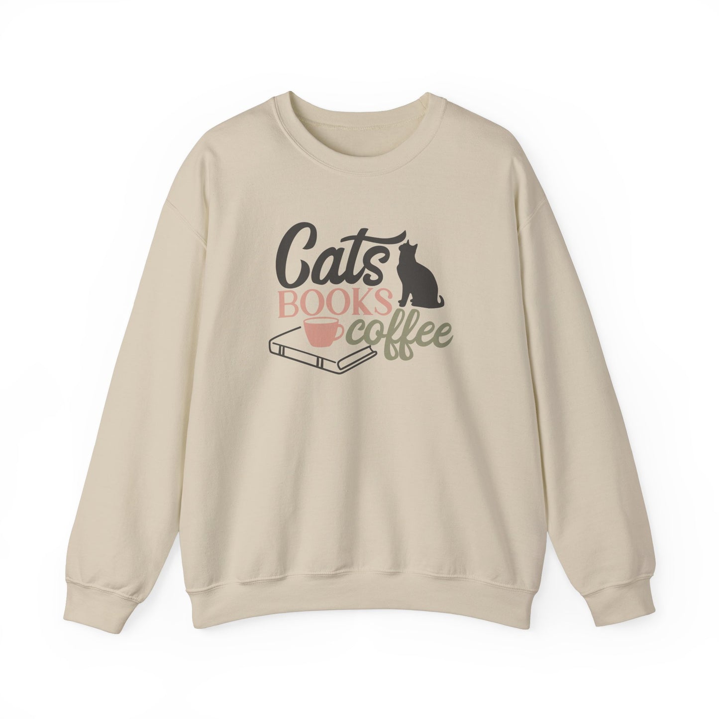 Cats, Books, Coffee Sweatshirt