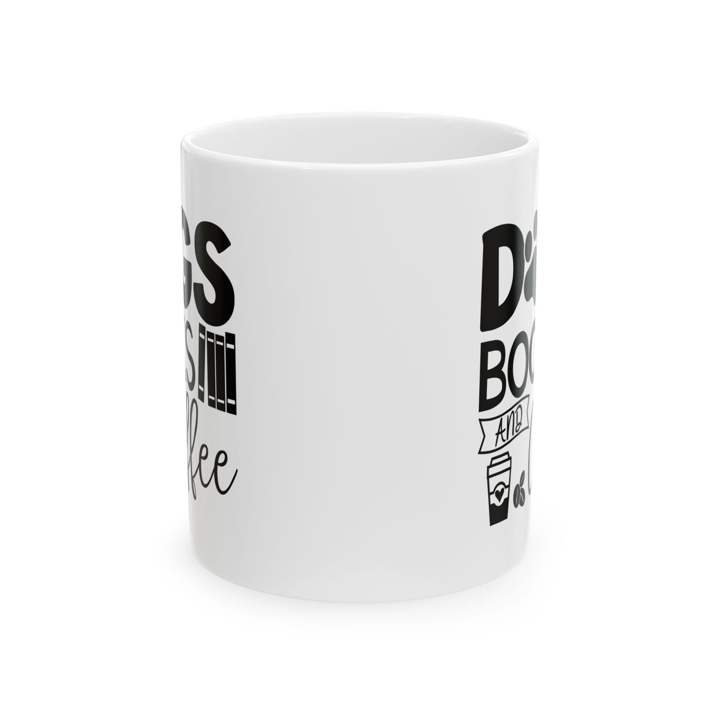 Dogs Books & Coffee Mug