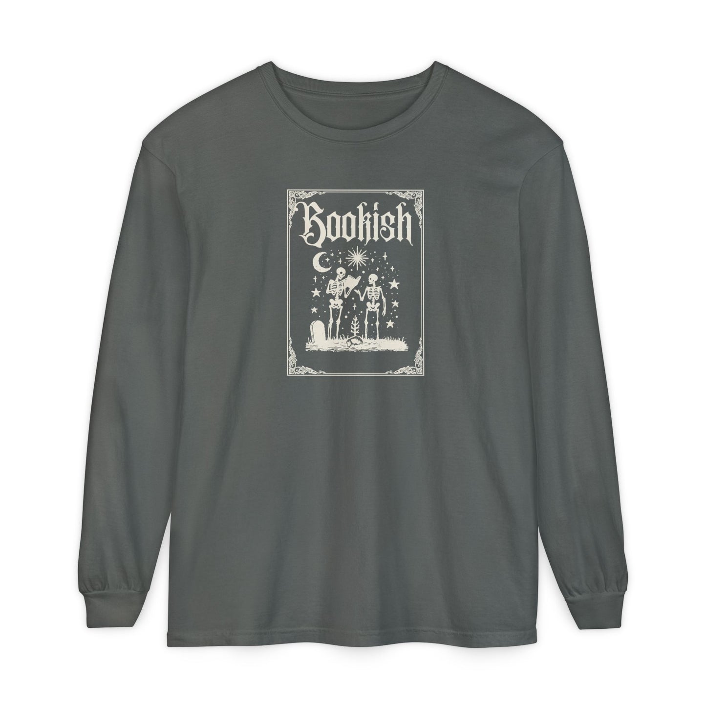 Bookish Skeleton Long Sleeve Tee