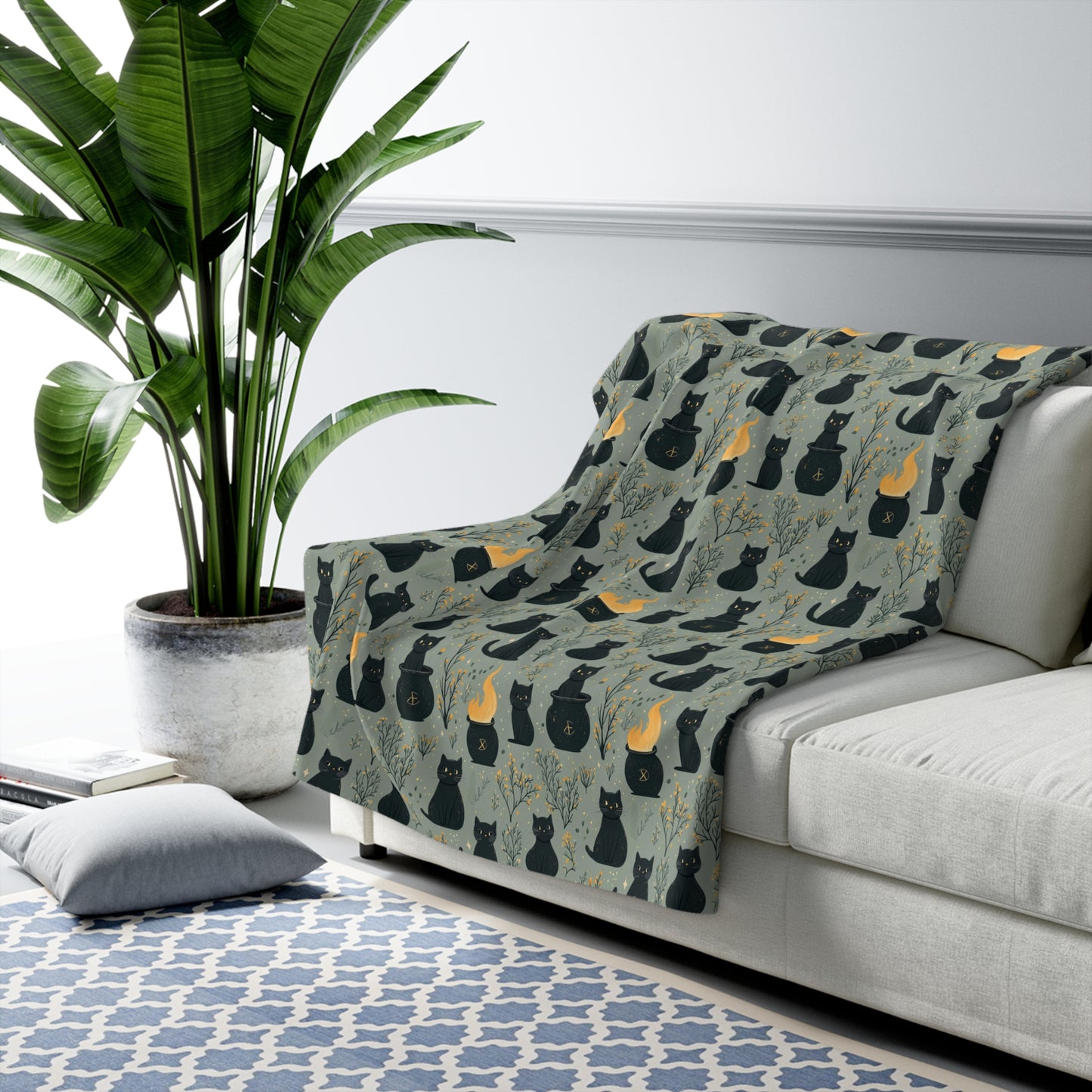 Witch’s Familiar Sherpa Blanket