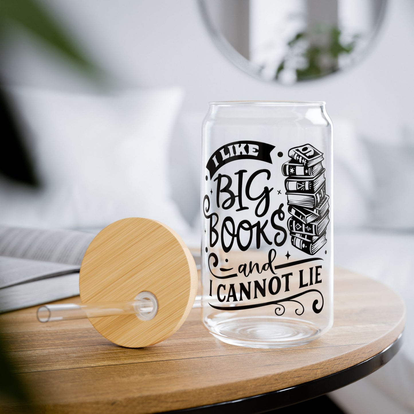 I Like Big Books Sipper Glass