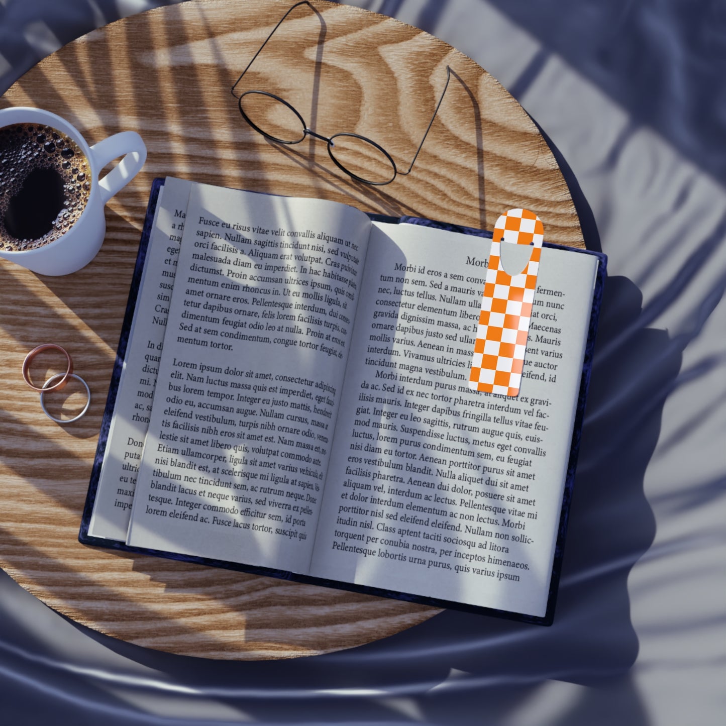 Orange Checkered Bookmark