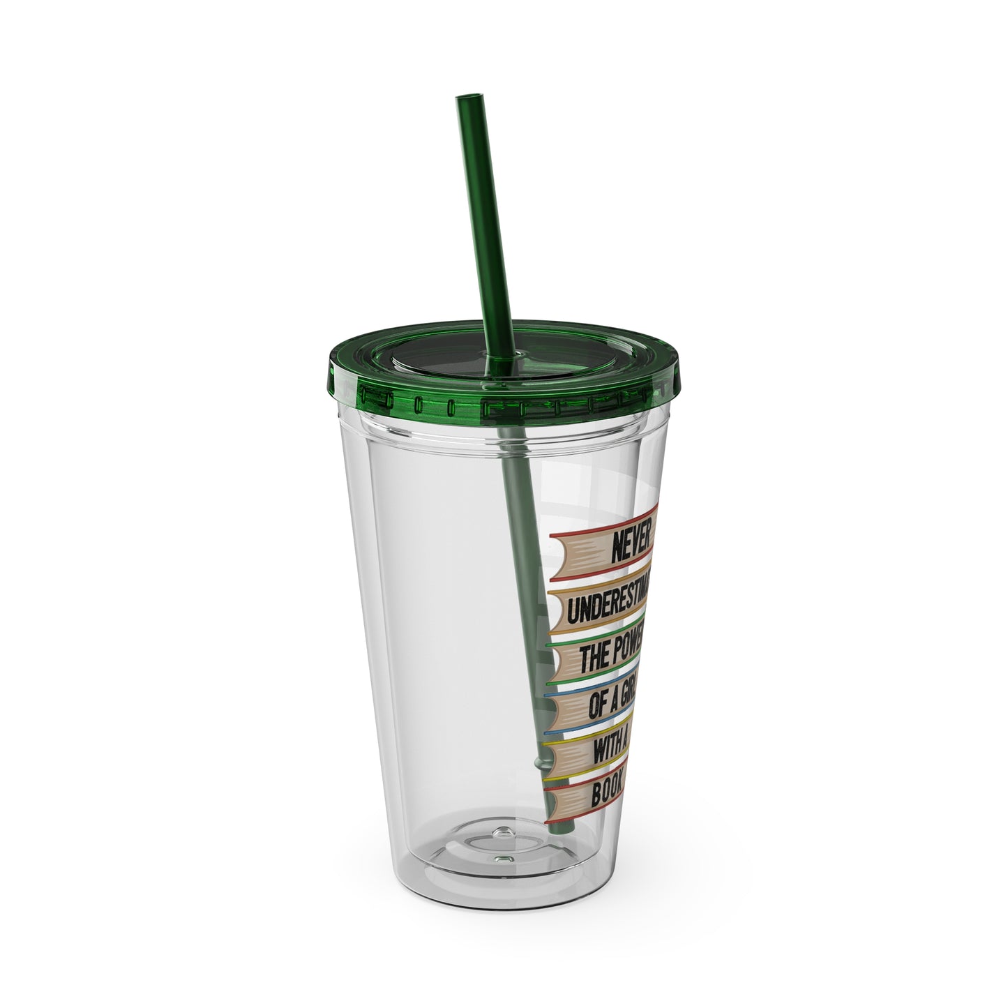 Never Underestimate the Power of a Girl with a Book Tumbler