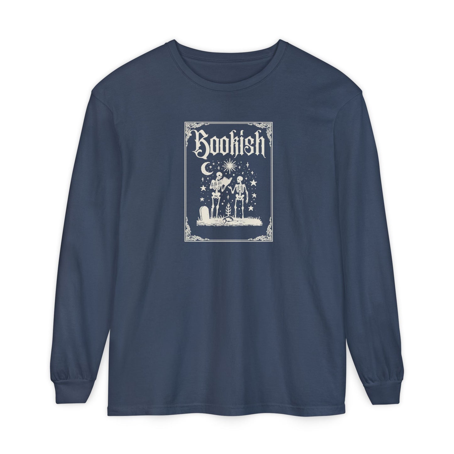 Bookish Skeleton Long Sleeve Tee