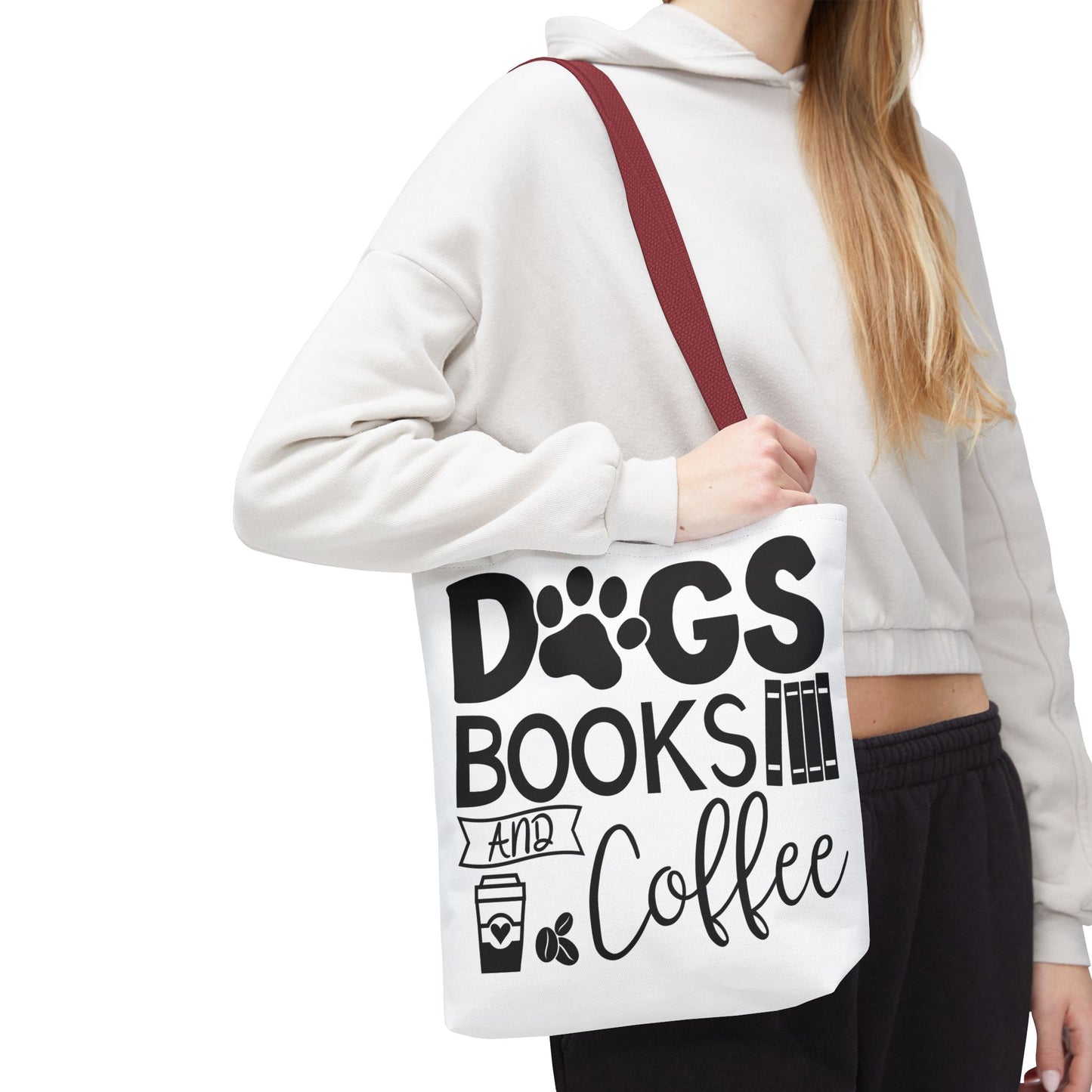 Dogs Books and Coffee Tote Bag