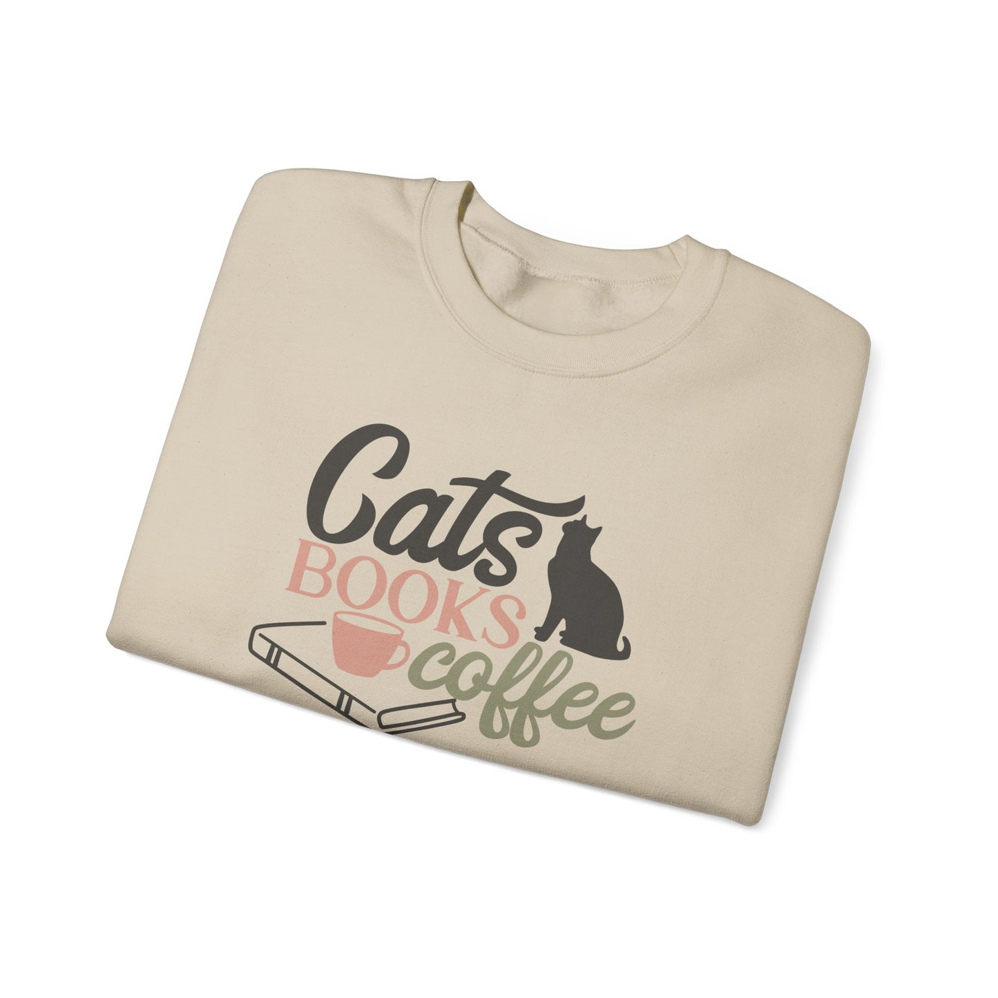 Cats, Books, Coffee Sweatshirt