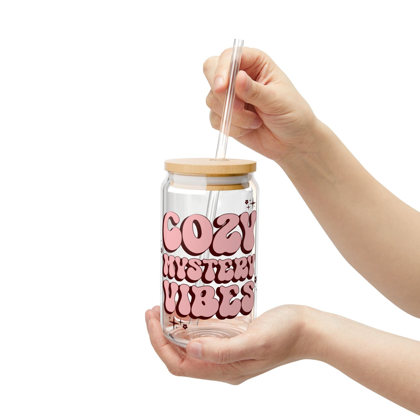 Cozy Mystery Vibes Sipper Glass