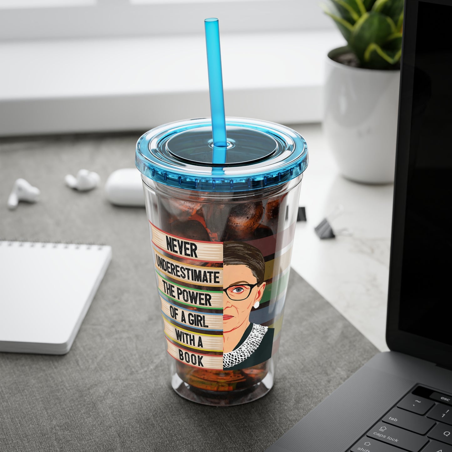 Never Underestimate the Power of a Girl with a Book Tumbler