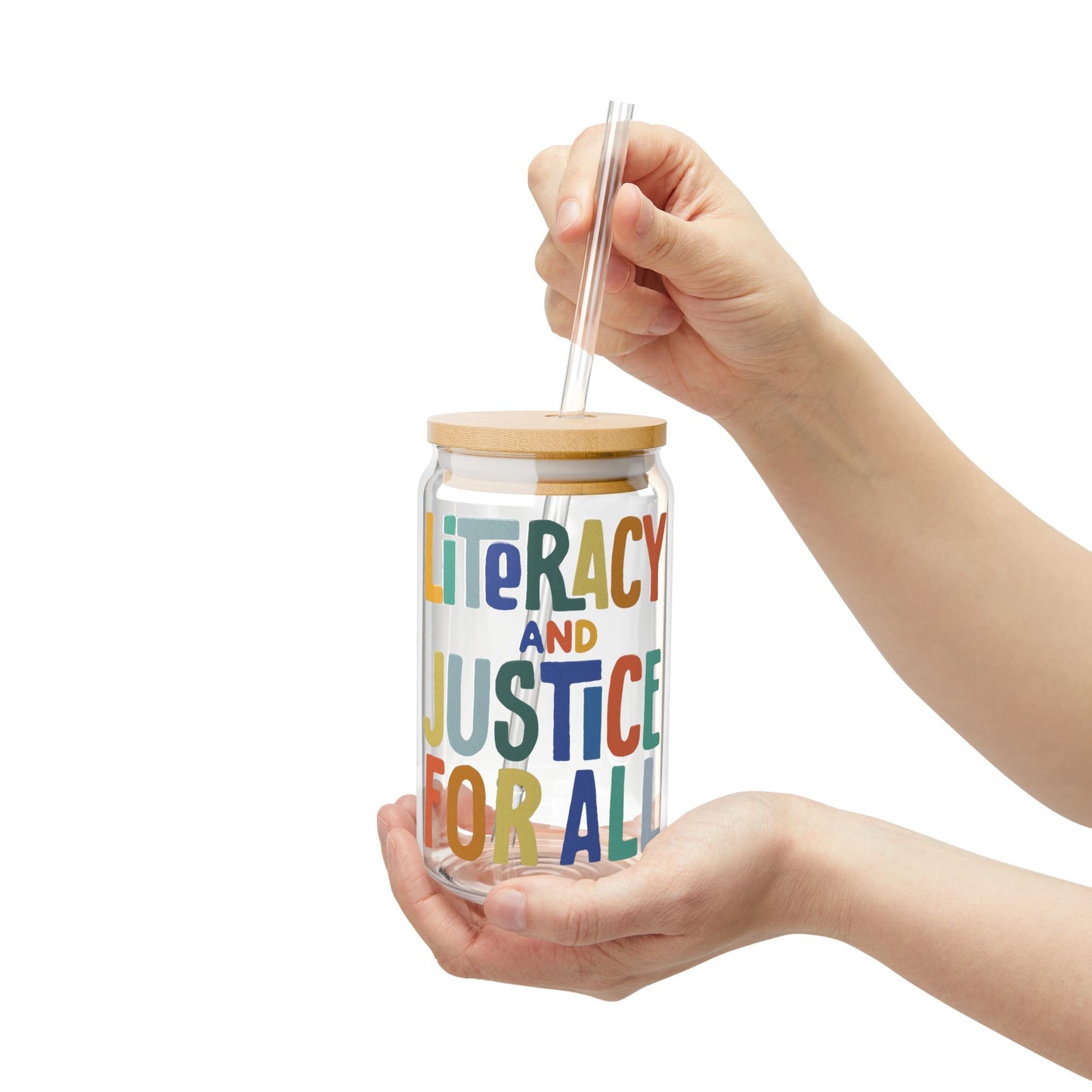 Literacy and Justice Sipper Glass