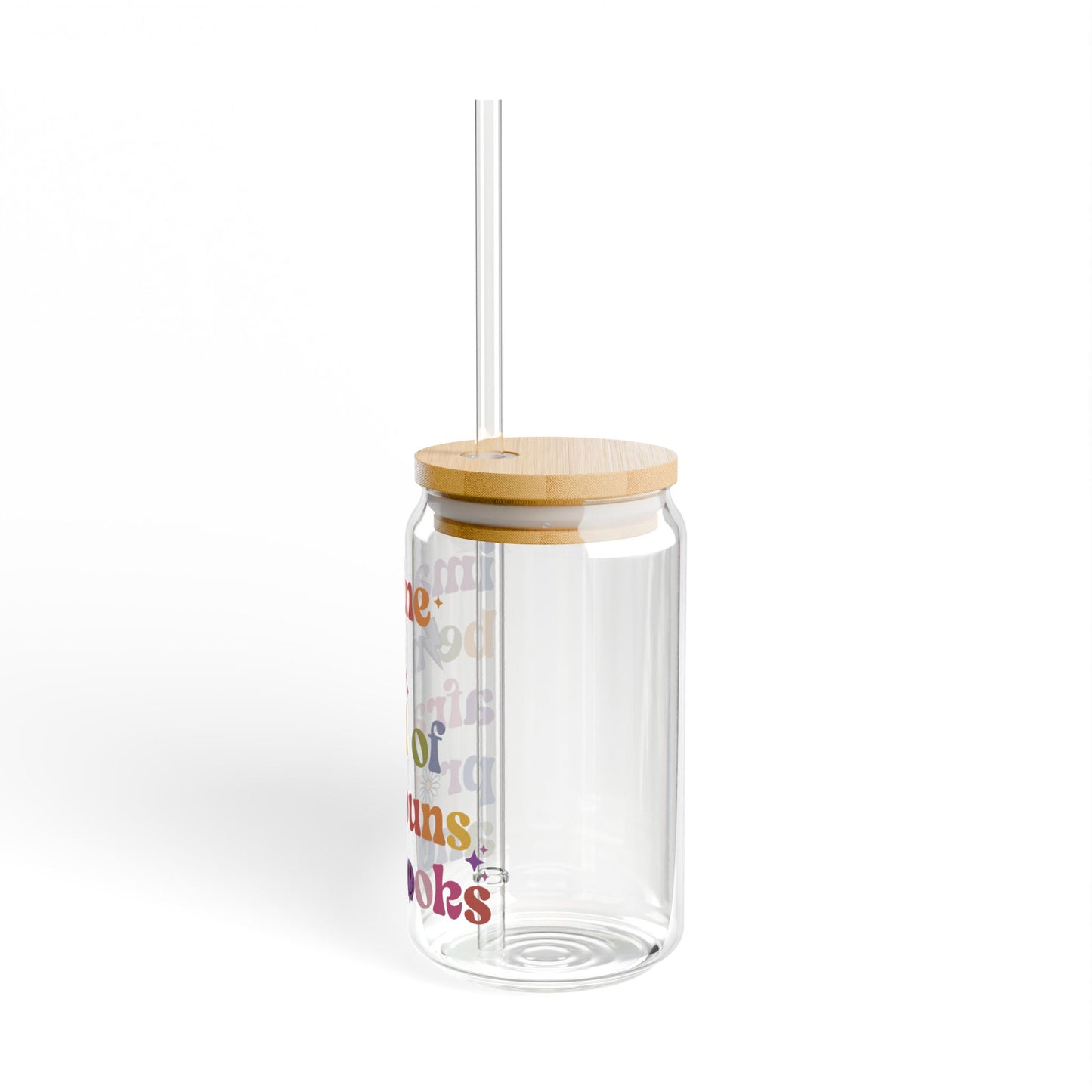 Pronouns and Books Sipper Glass