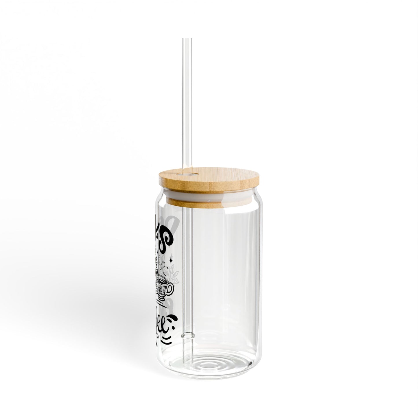 Books & Coffee Sipper Glass