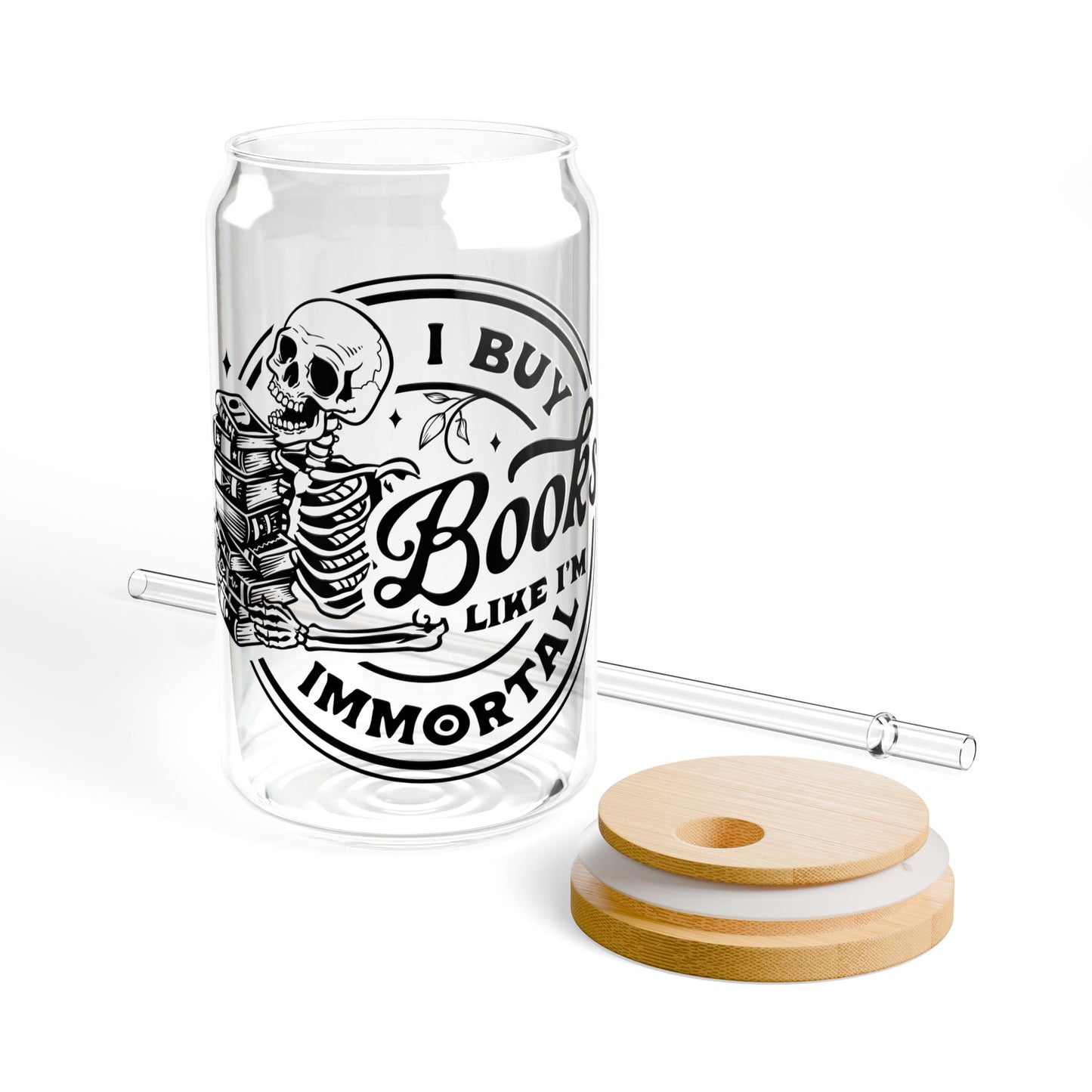 I Buy Books Sipper Glass