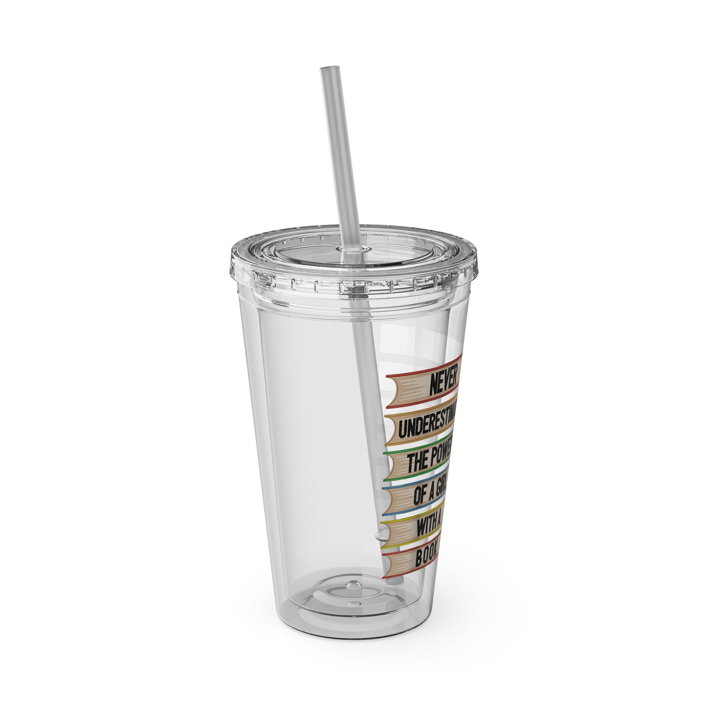 Never Underestimate the Power of a Girl with a Book Tumbler