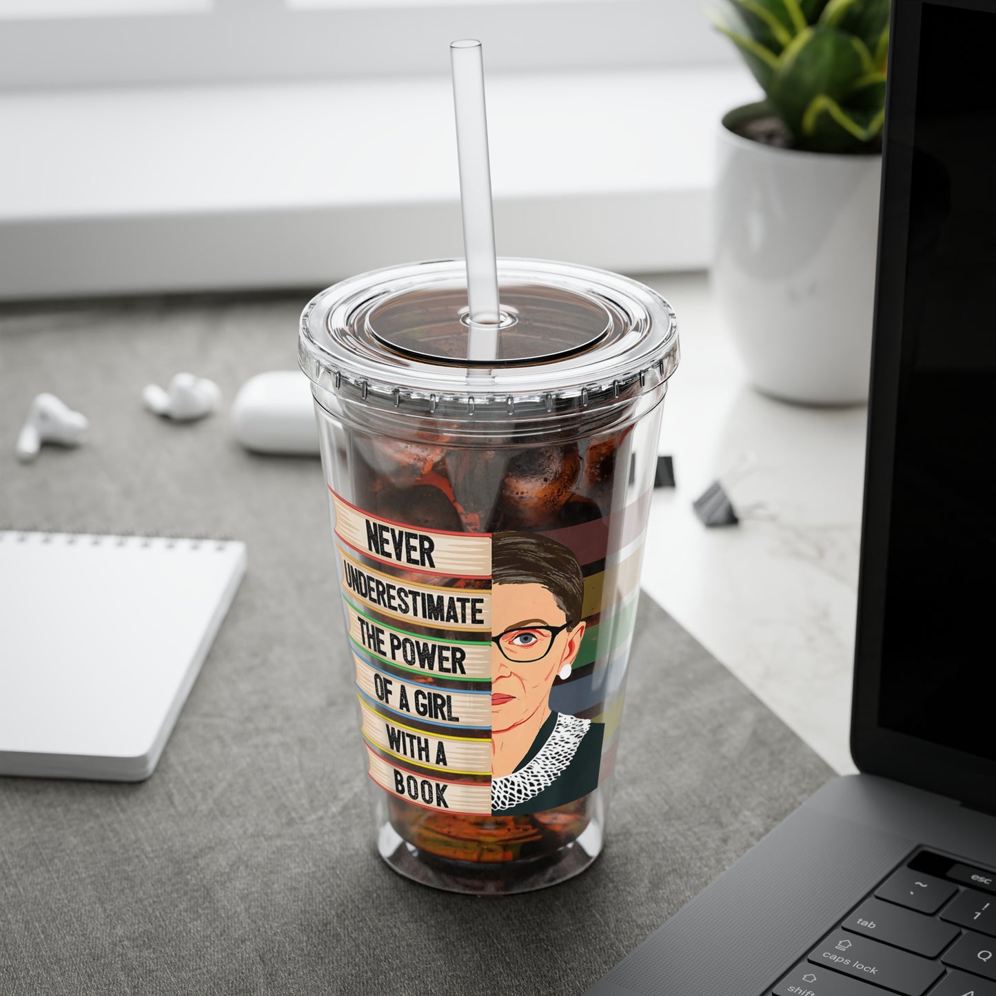 Never Underestimate the Power of a Girl with a Book Tumbler