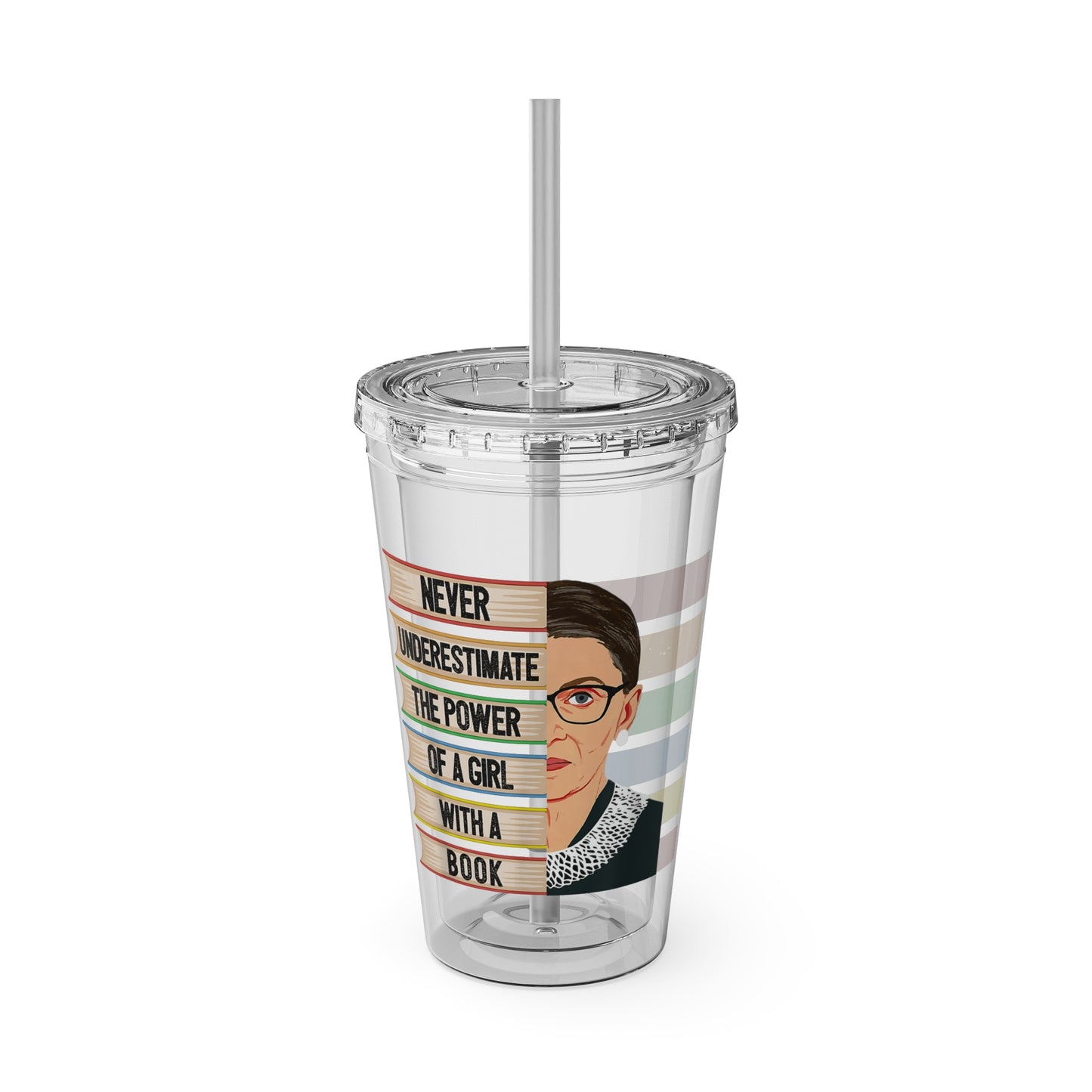 Never Underestimate the Power of a Girl with a Book Tumbler
