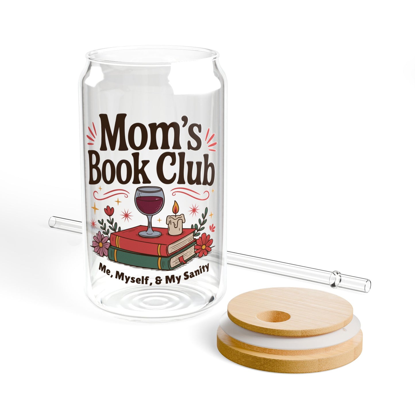 Moms Book Club Sipper Glass