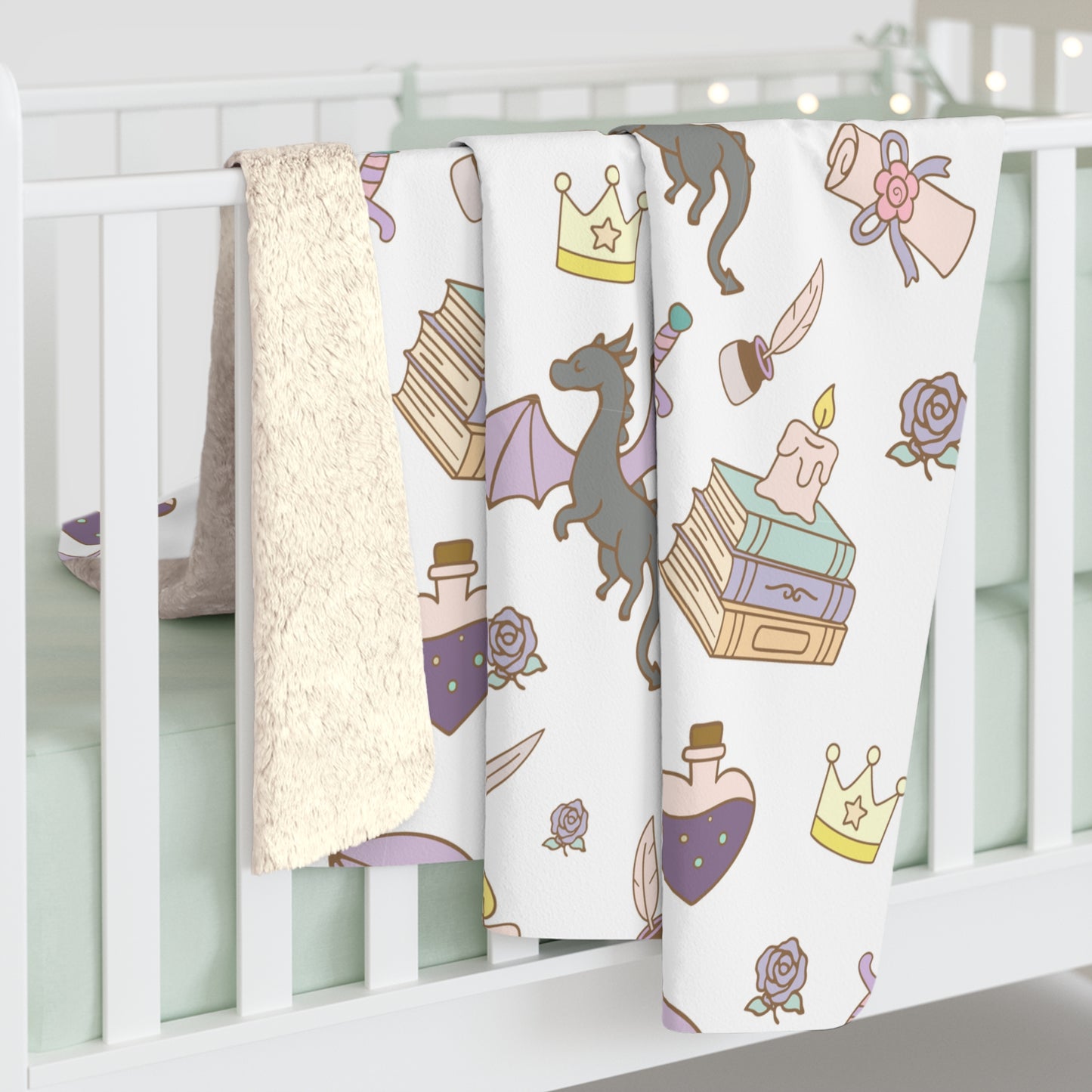 Pastel Fantasy Sherpa Blanket