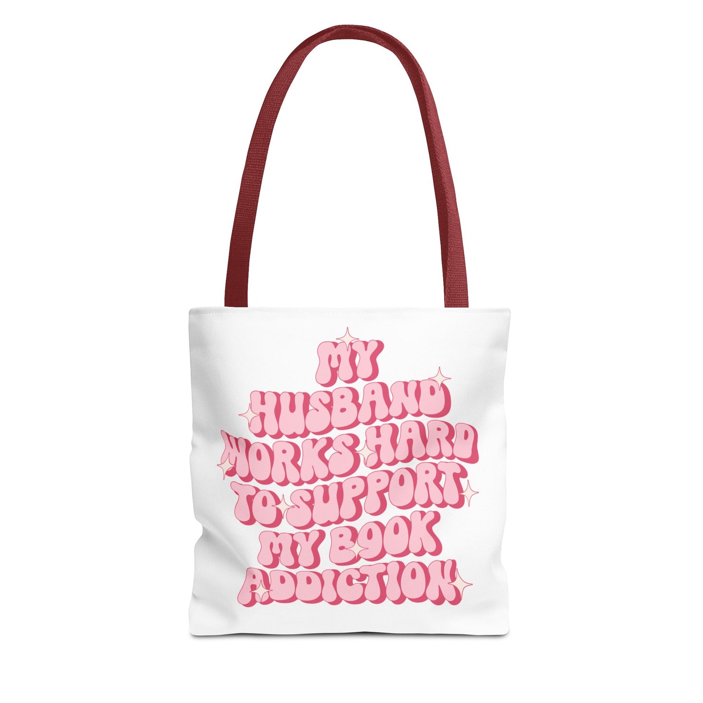 My Husband Works Hard Tote Bag