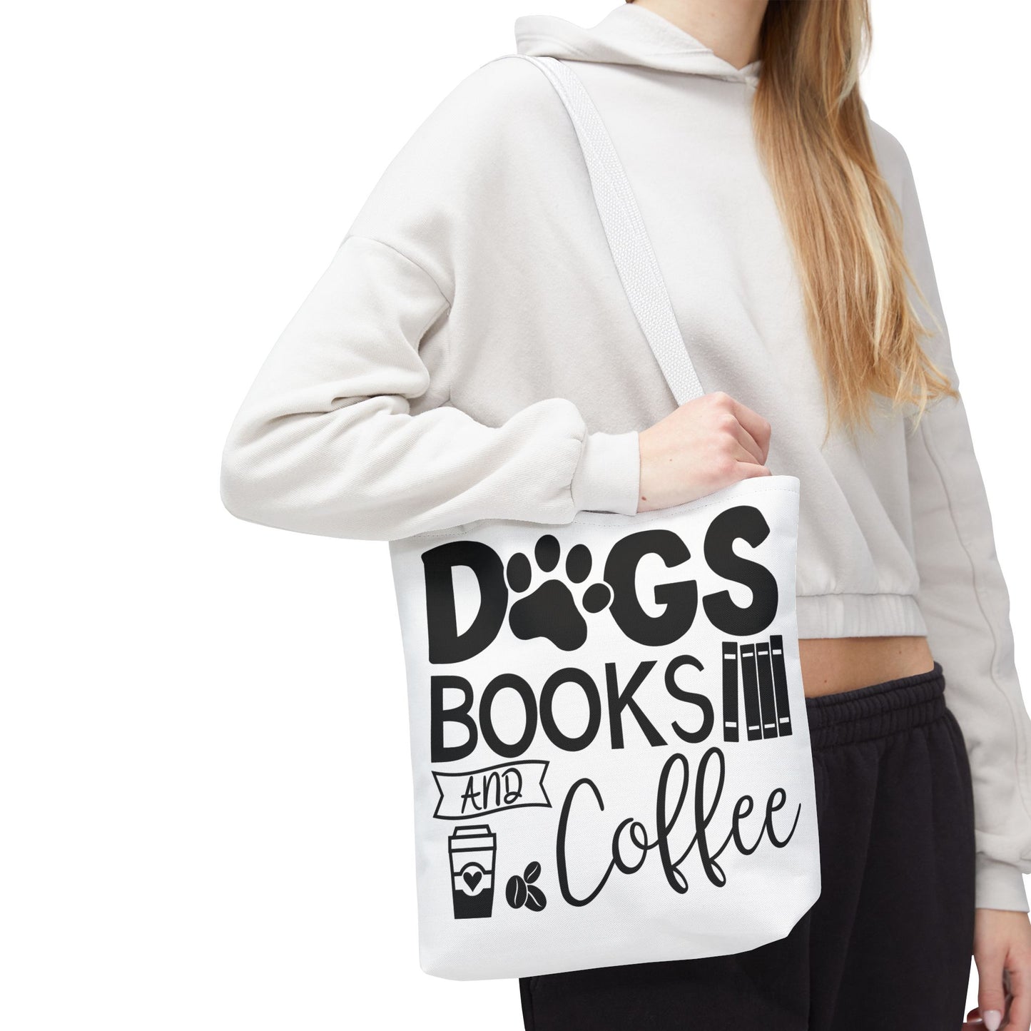Dogs Books and Coffee Tote Bag