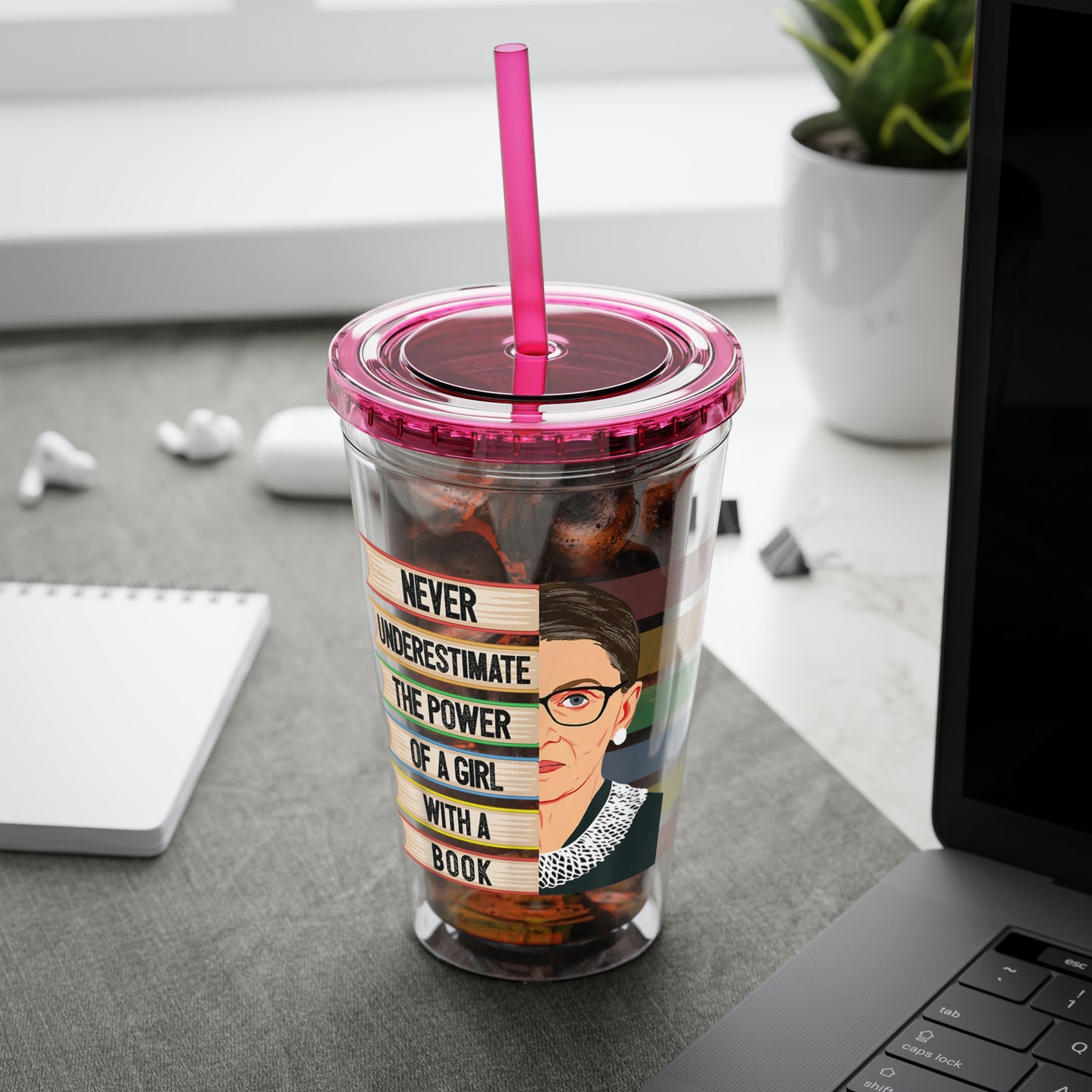 Never Underestimate the Power of a Girl with a Book Tumbler