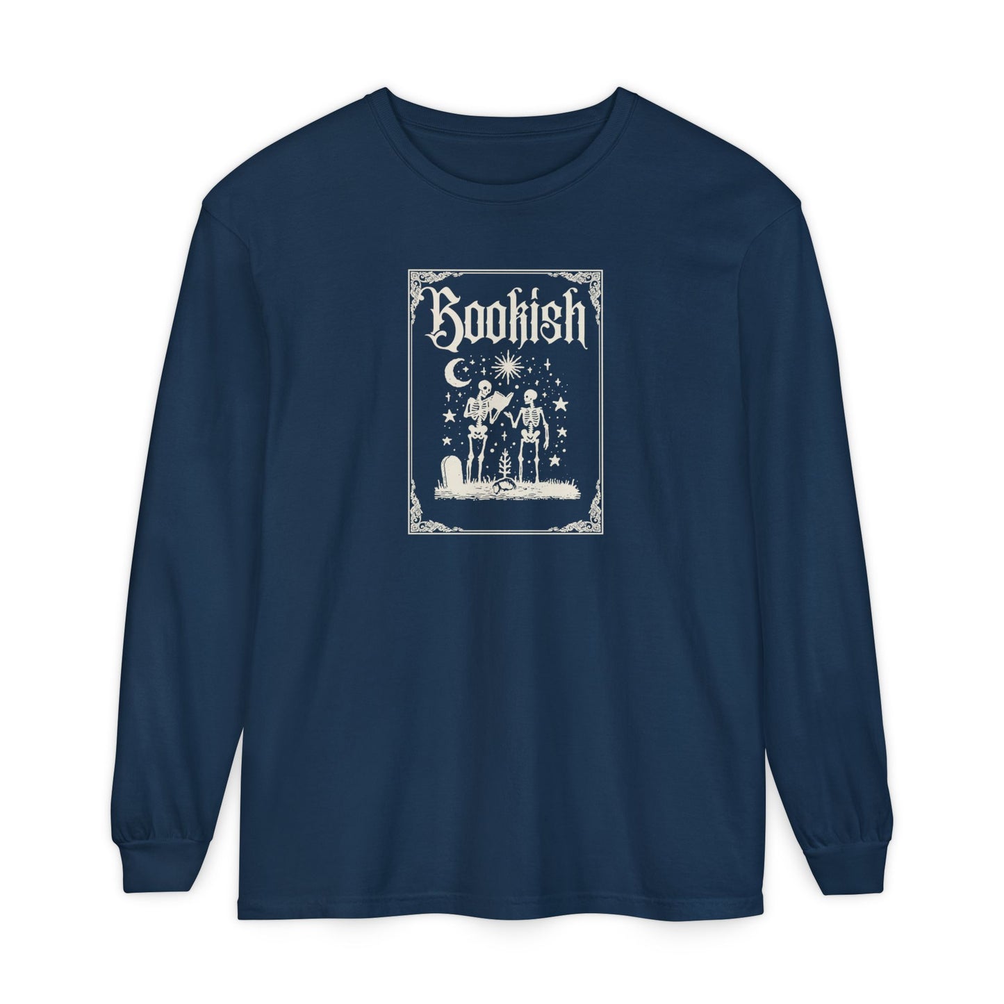 Bookish Skeleton Long Sleeve Tee