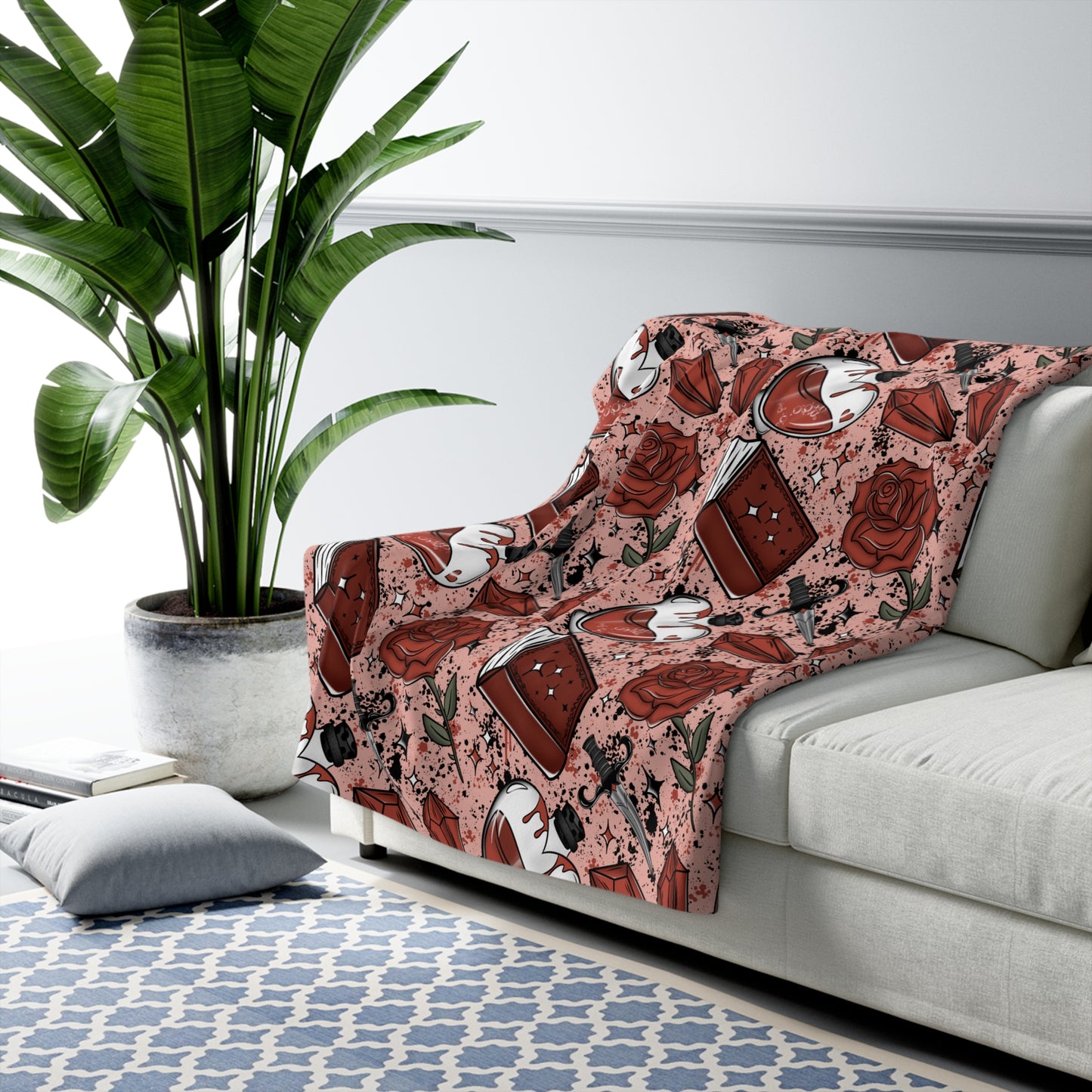Crimson Romance Sherpa Blanket