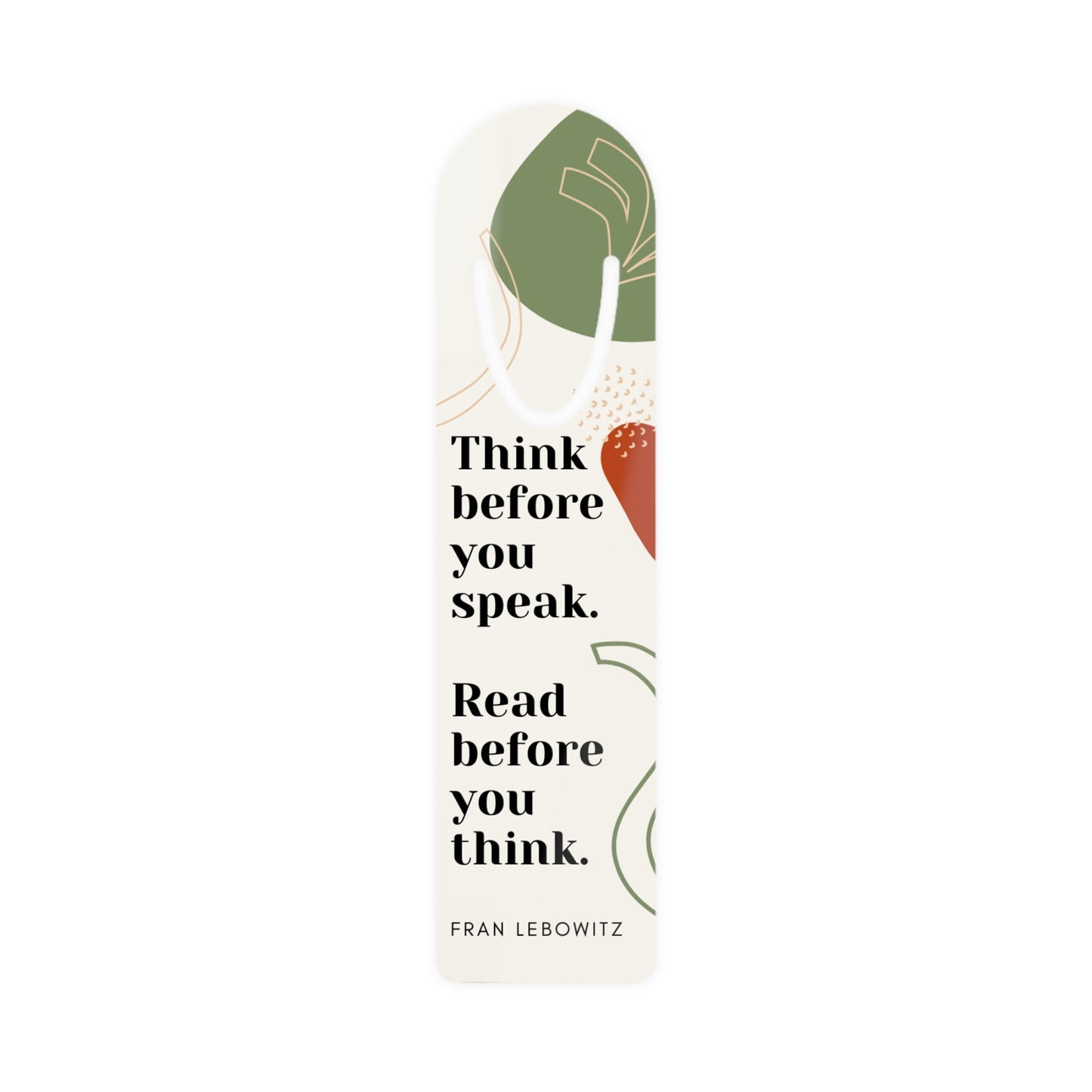 Think Before You Speak Bookmark