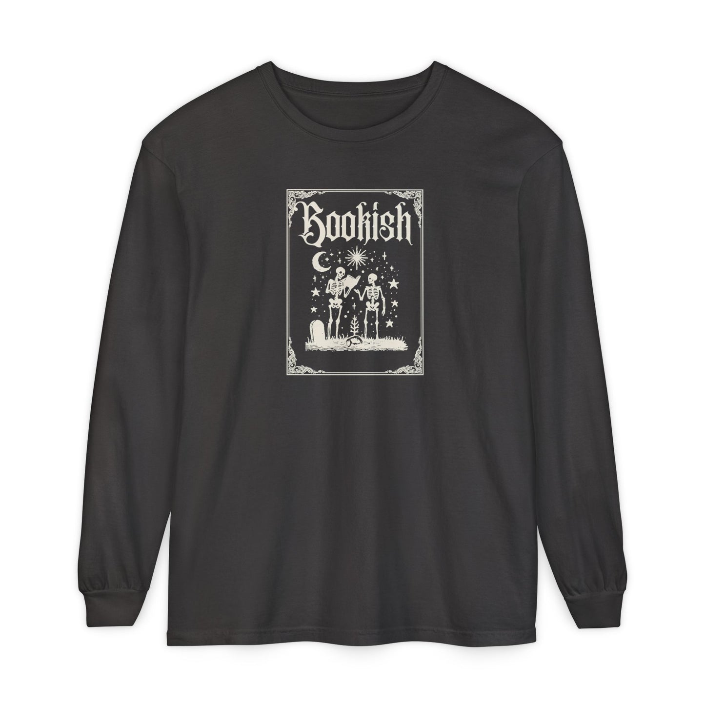 Bookish Skeleton Long Sleeve Tee