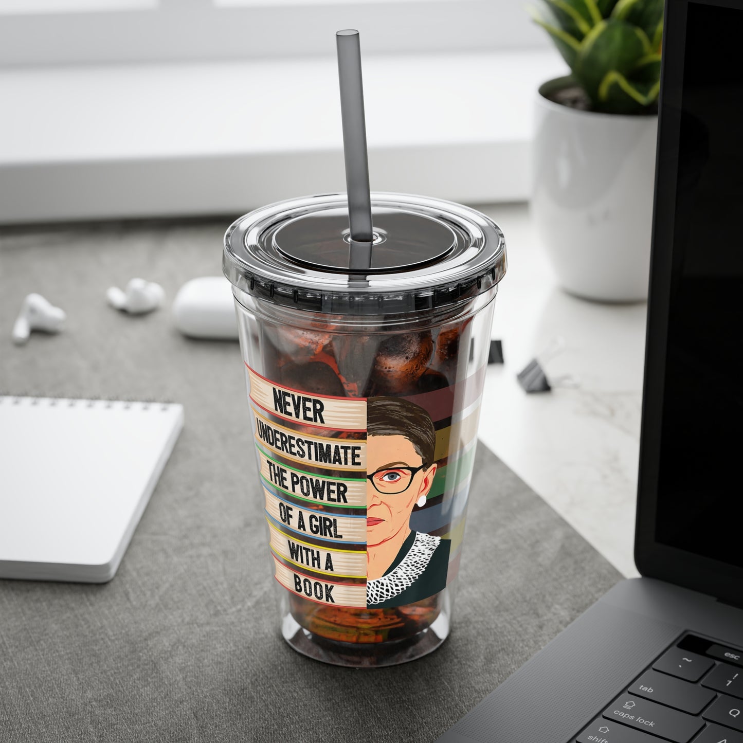 Never Underestimate the Power of a Girl with a Book Tumbler