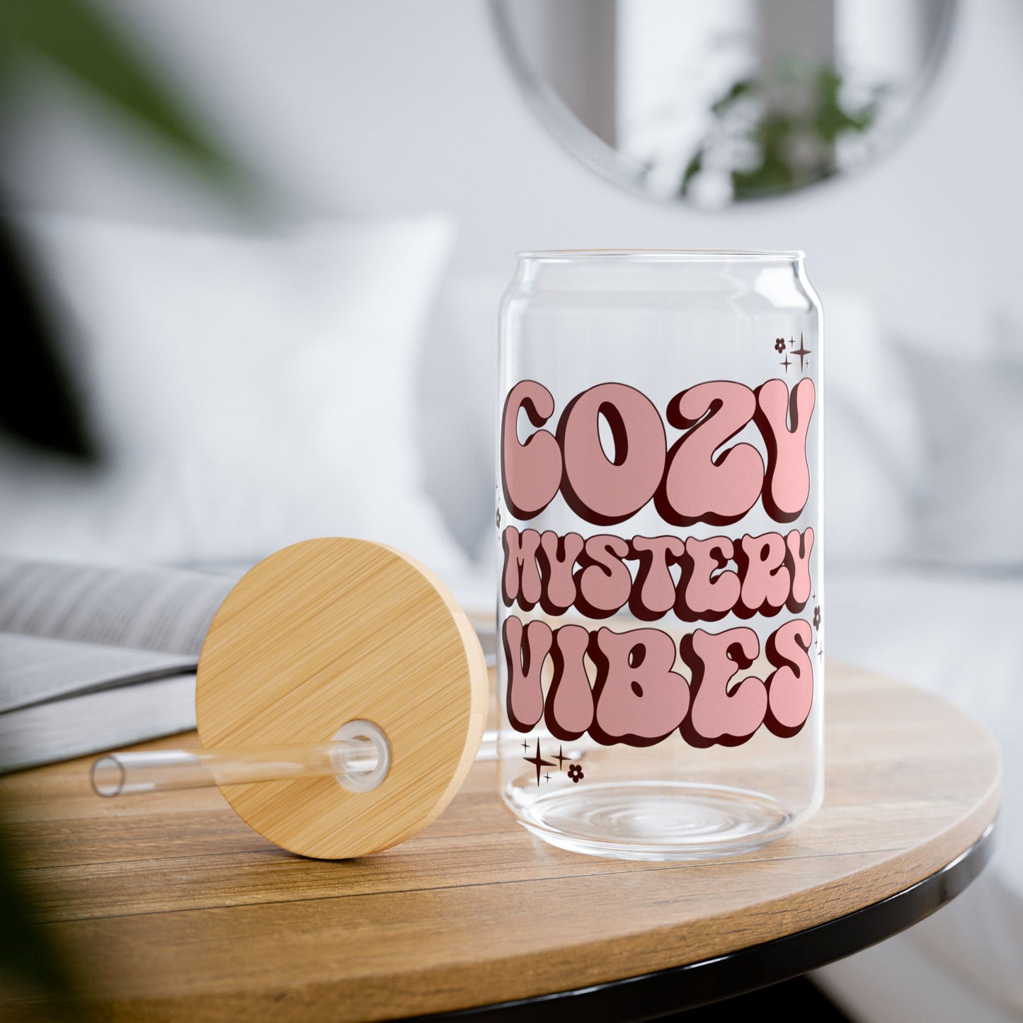 Cozy Mystery Vibes Sipper Glass