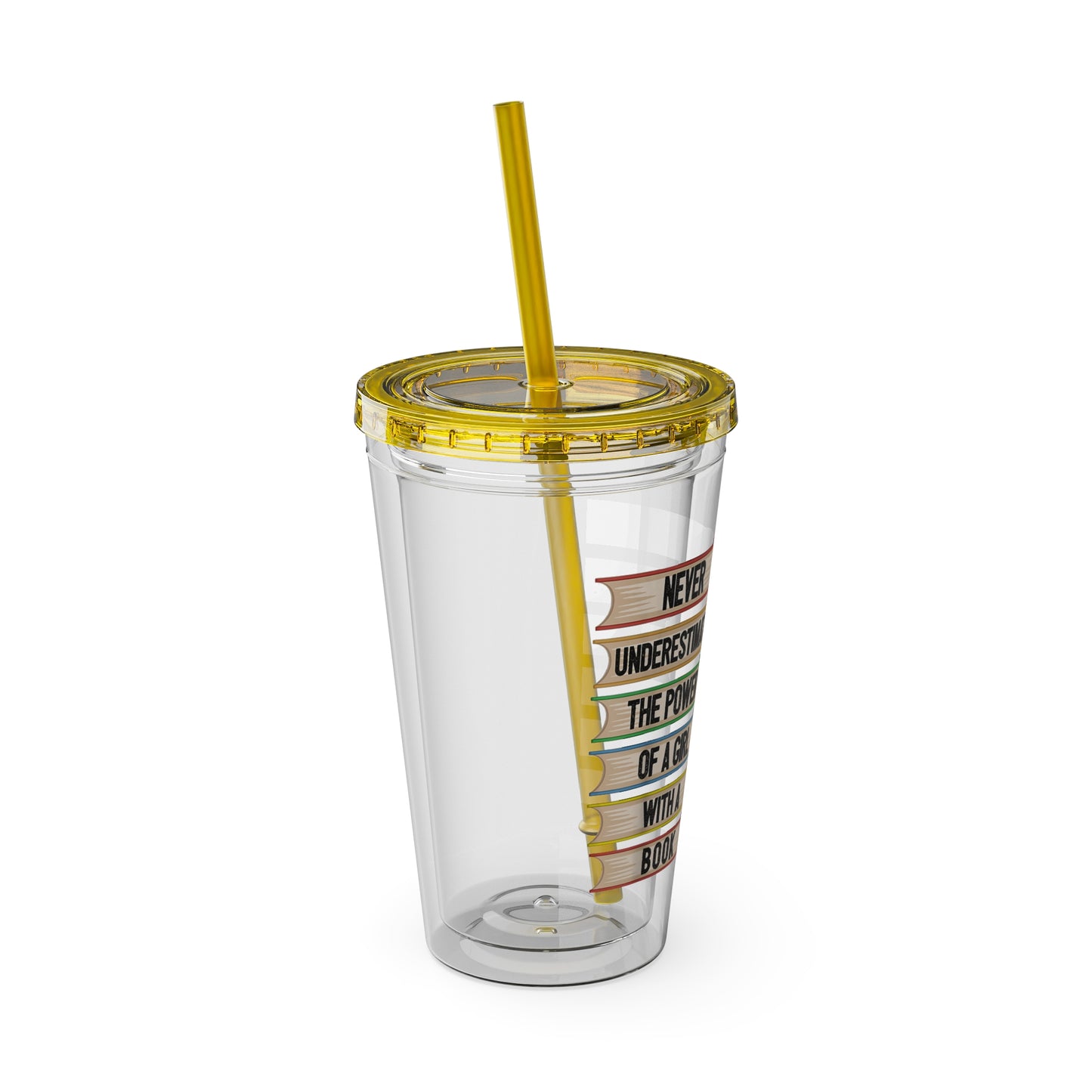 Never Underestimate the Power of a Girl with a Book Tumbler