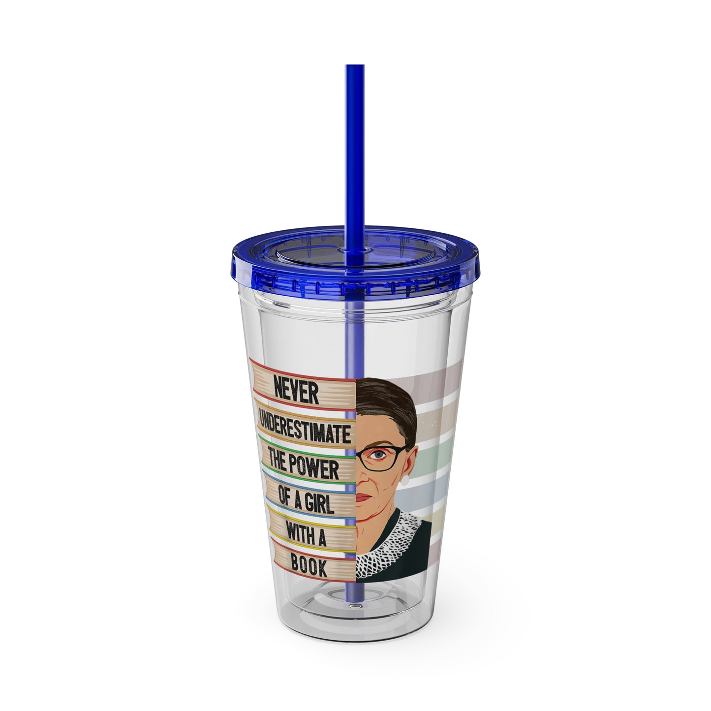 Never Underestimate the Power of a Girl with a Book Tumbler