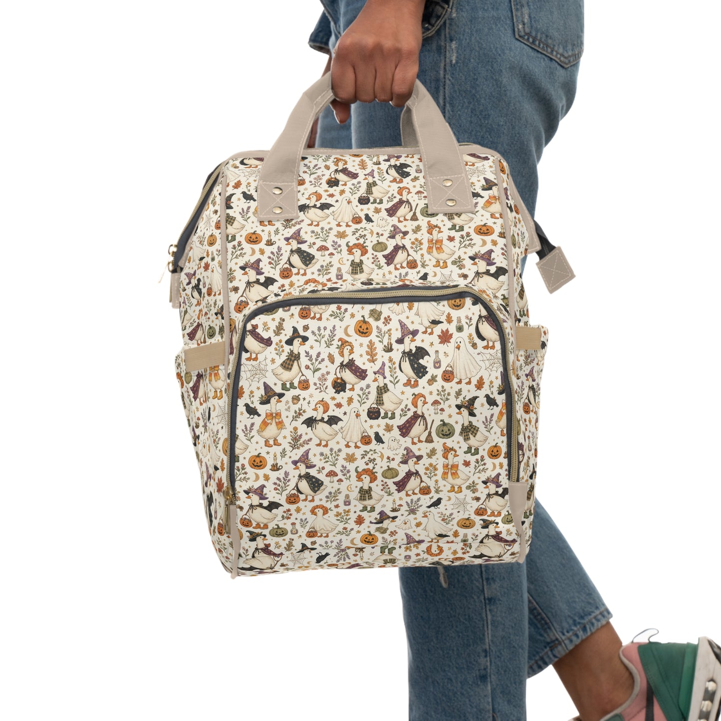 Halloween Pattern Diaper Backpack — Cute Spooky Multifunctional Baby Bag