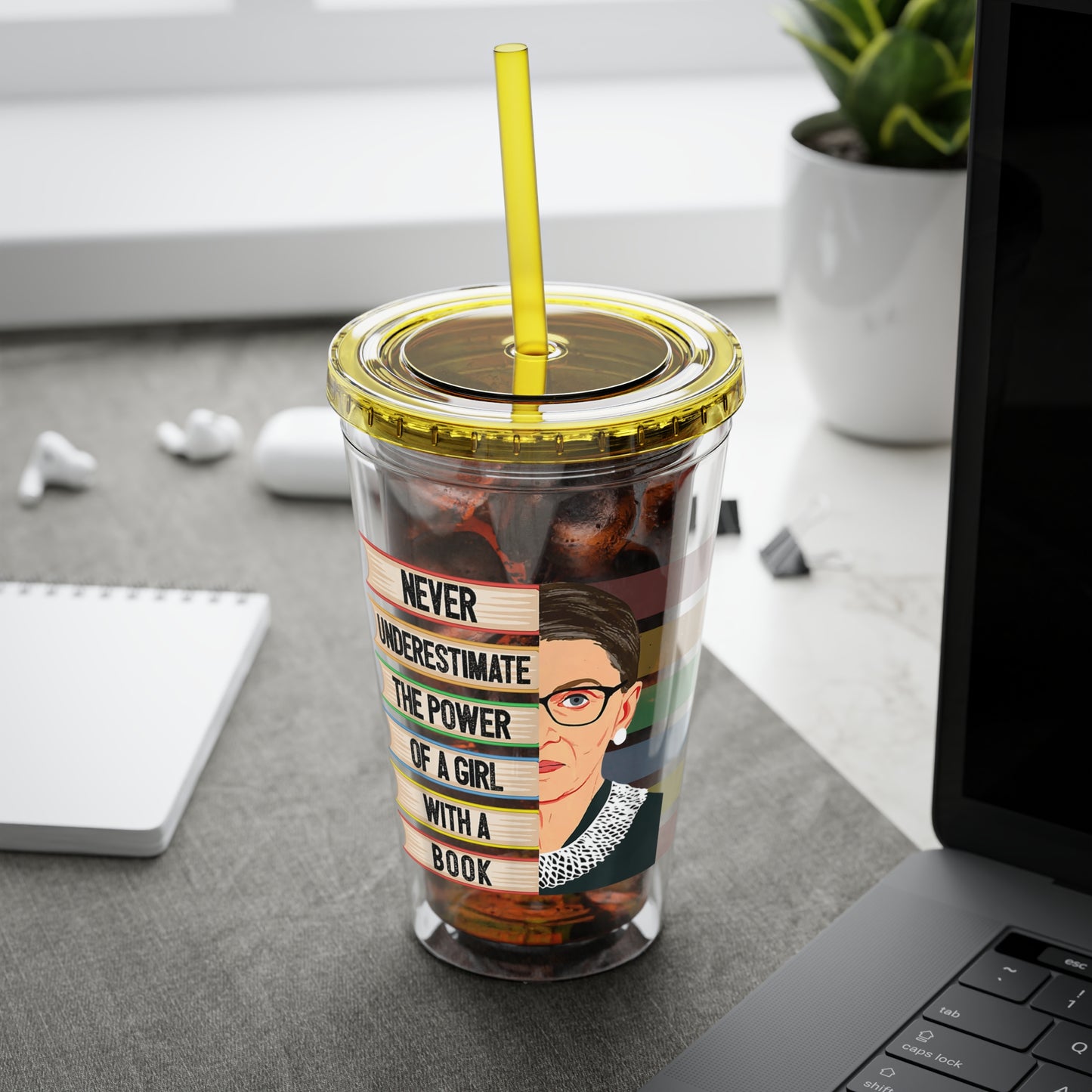 Never Underestimate the Power of a Girl with a Book Tumbler