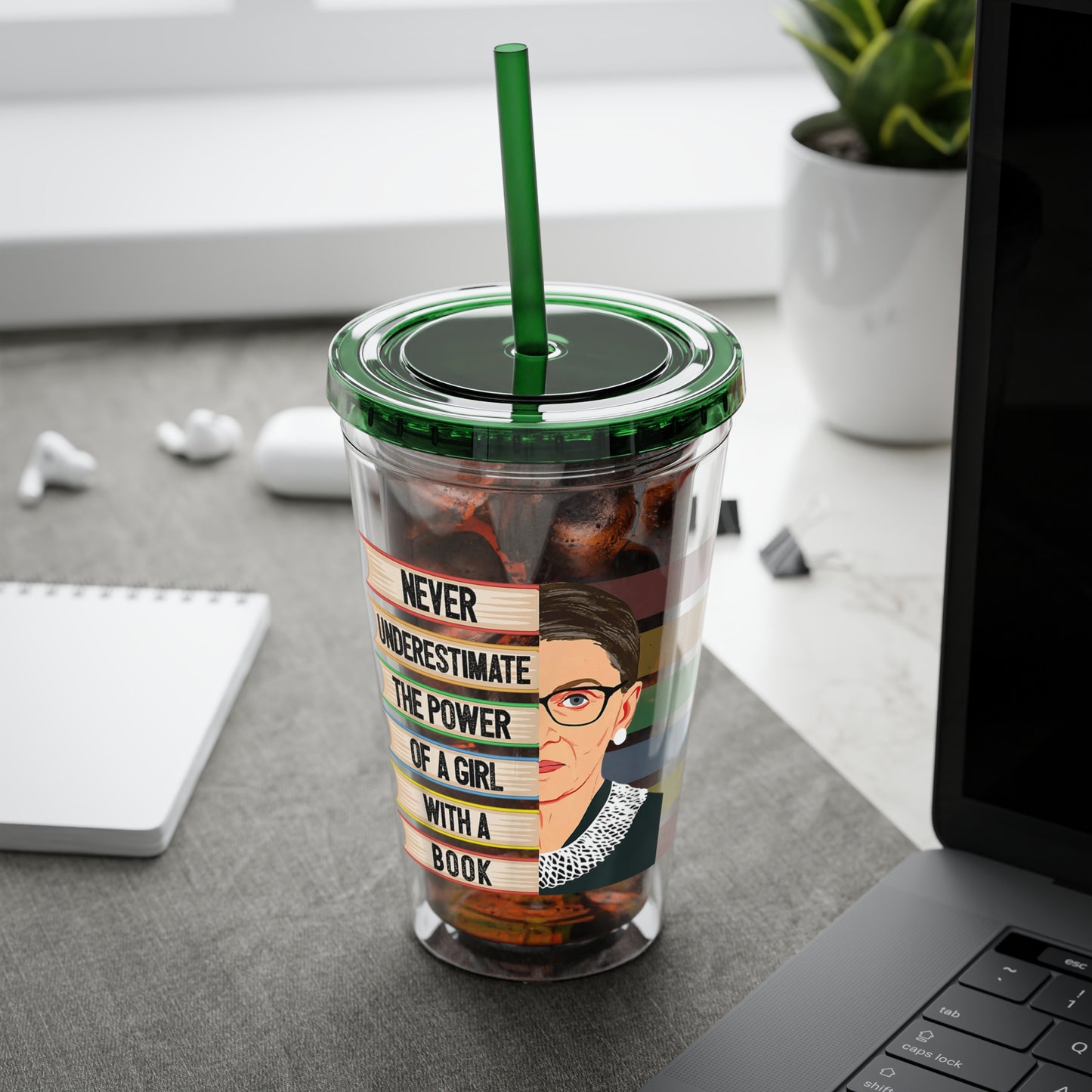 Never Underestimate the Power of a Girl with a Book Tumbler