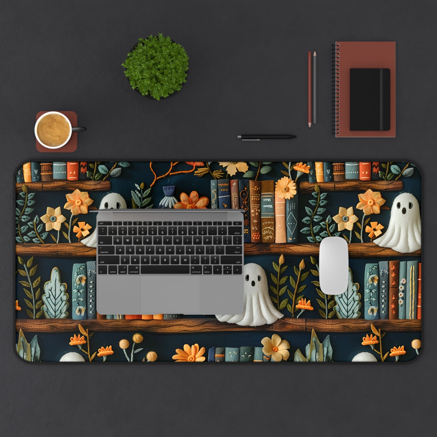 Haunted Library Desk Mat
