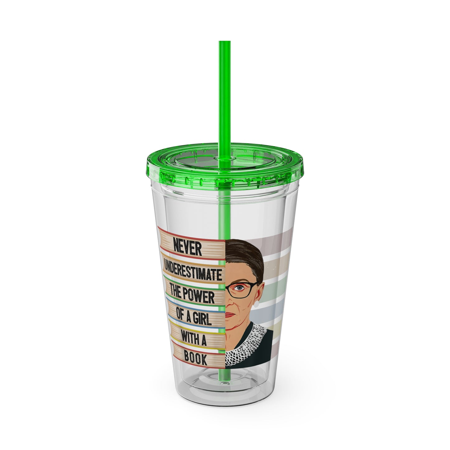 Never Underestimate the Power of a Girl with a Book Tumbler