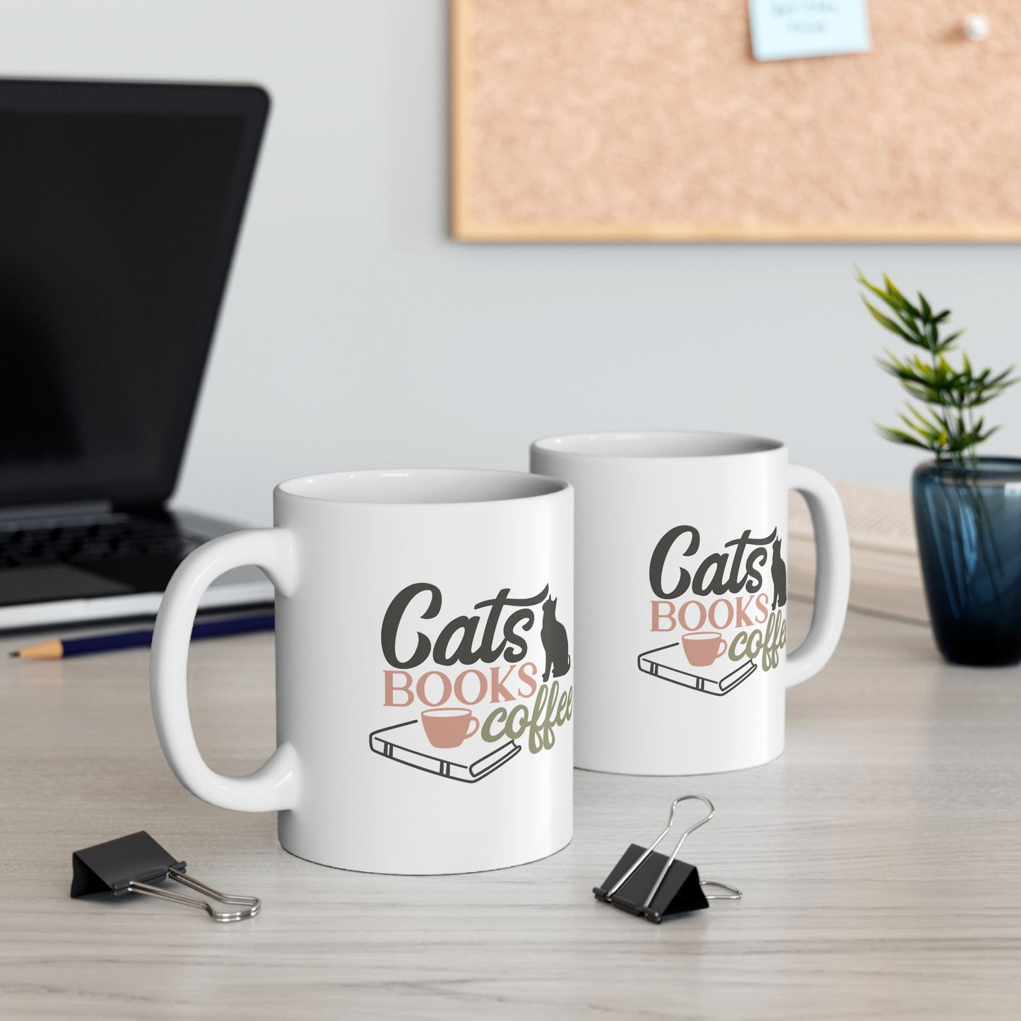 Cats Books Coffee Mug