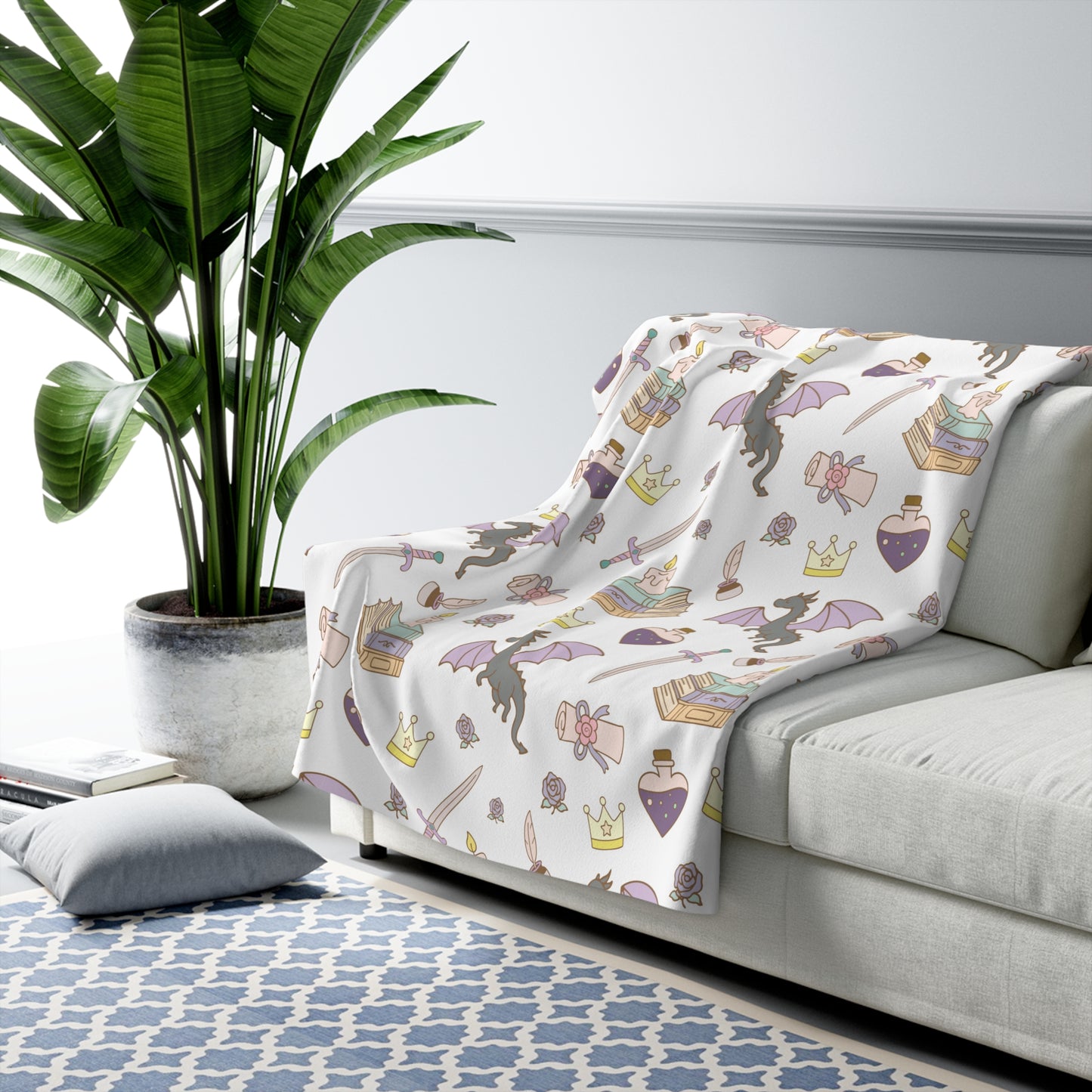 Pastel Fantasy Sherpa Blanket