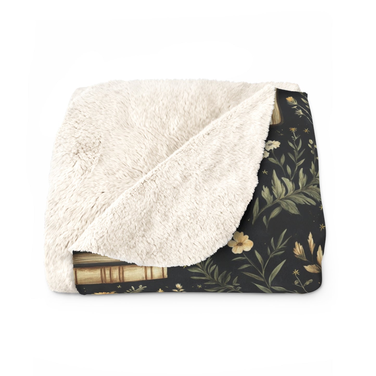 Midnight Chapters Sherpa Blanket