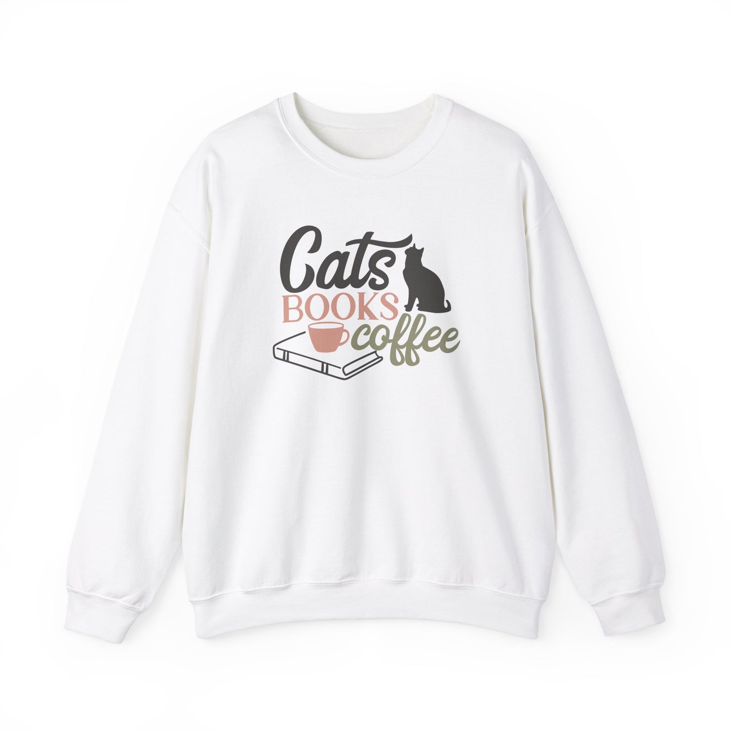 Cats, Books, Coffee Sweatshirt