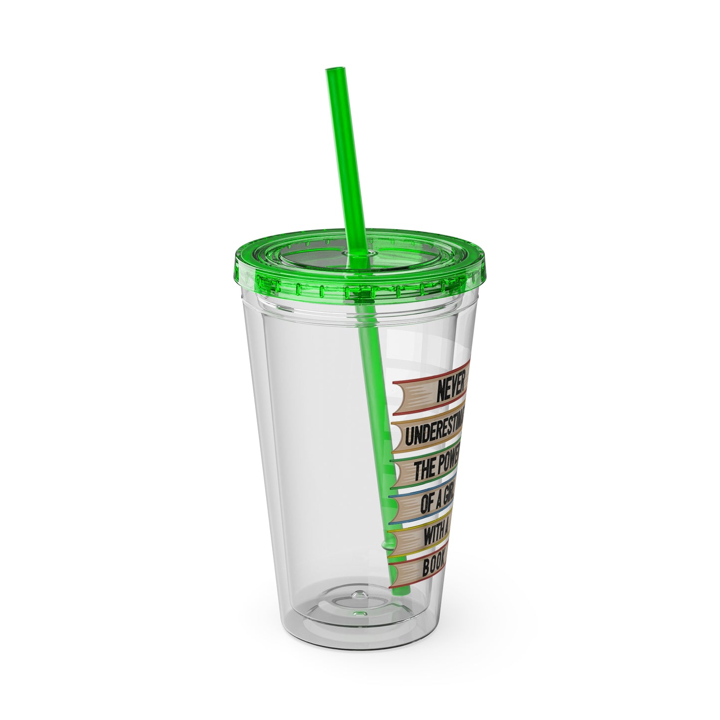 Never Underestimate the Power of a Girl with a Book Tumbler