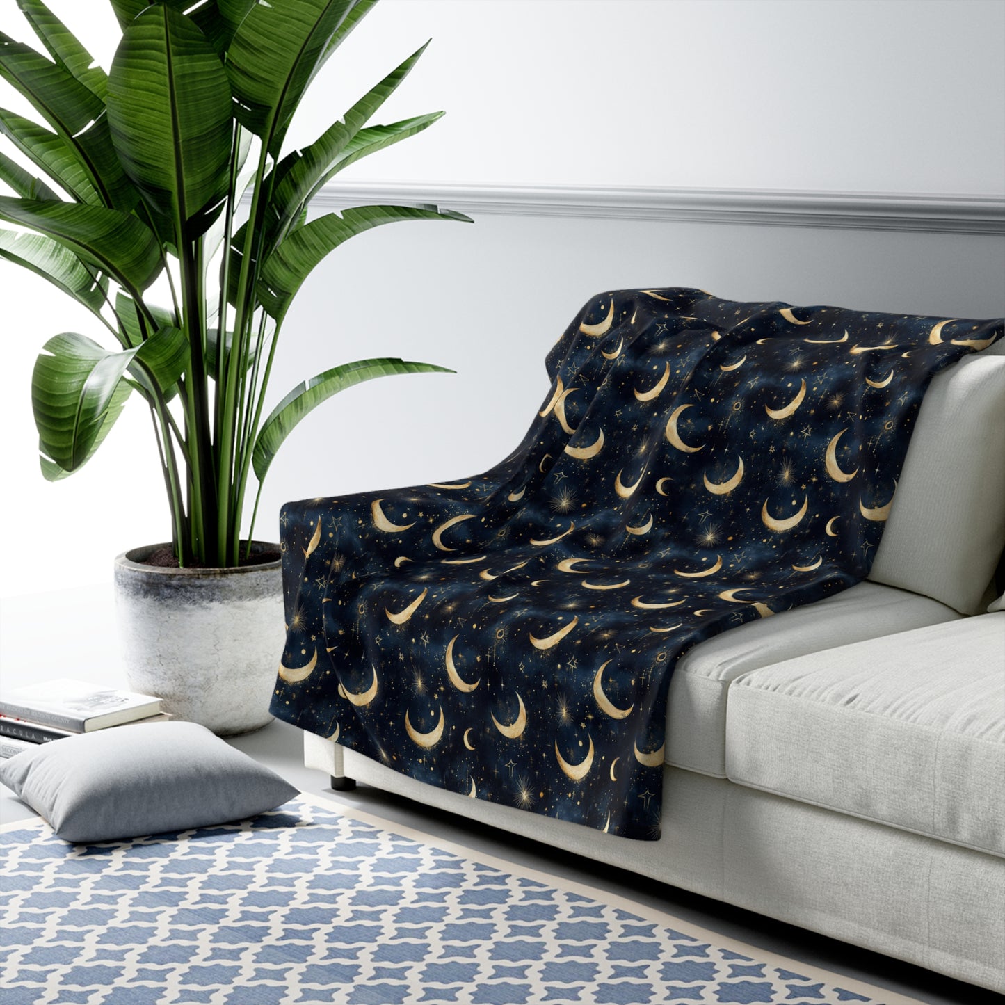 Moonlit Chapters Sherpa Blanket