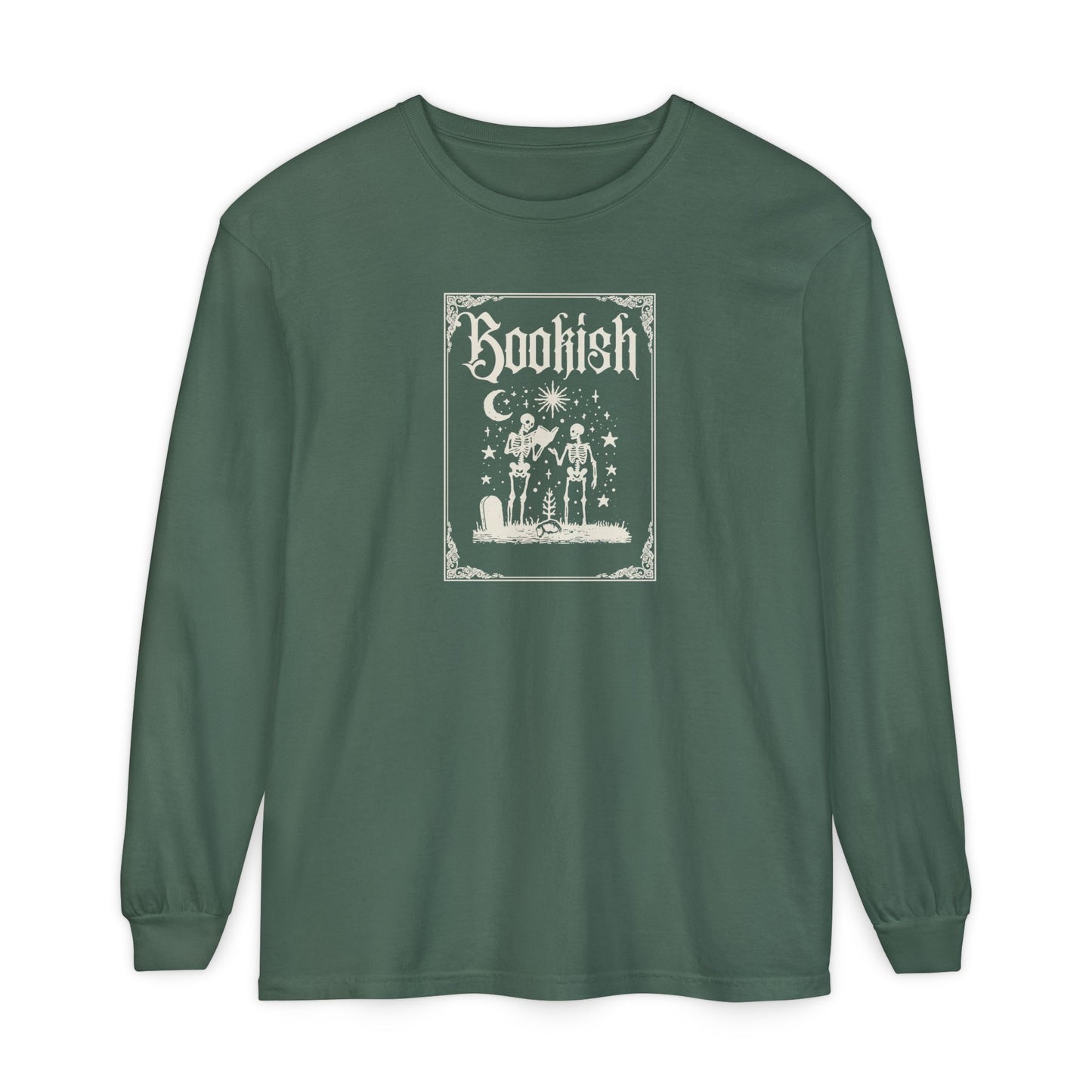 Bookish Skeleton Long Sleeve Tee