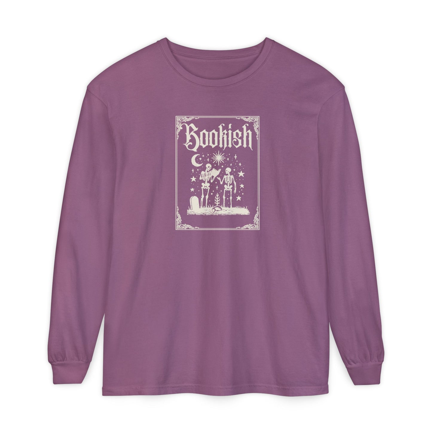 Bookish Skeleton Long Sleeve Tee