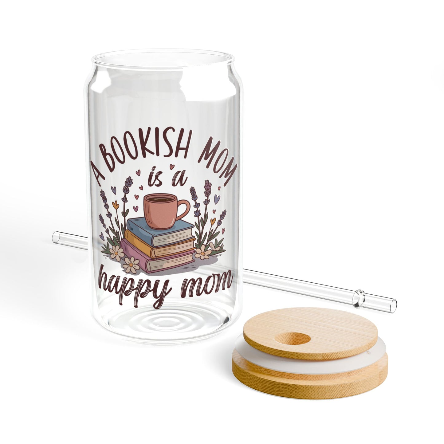 A Bookish Mom Sipper Glass