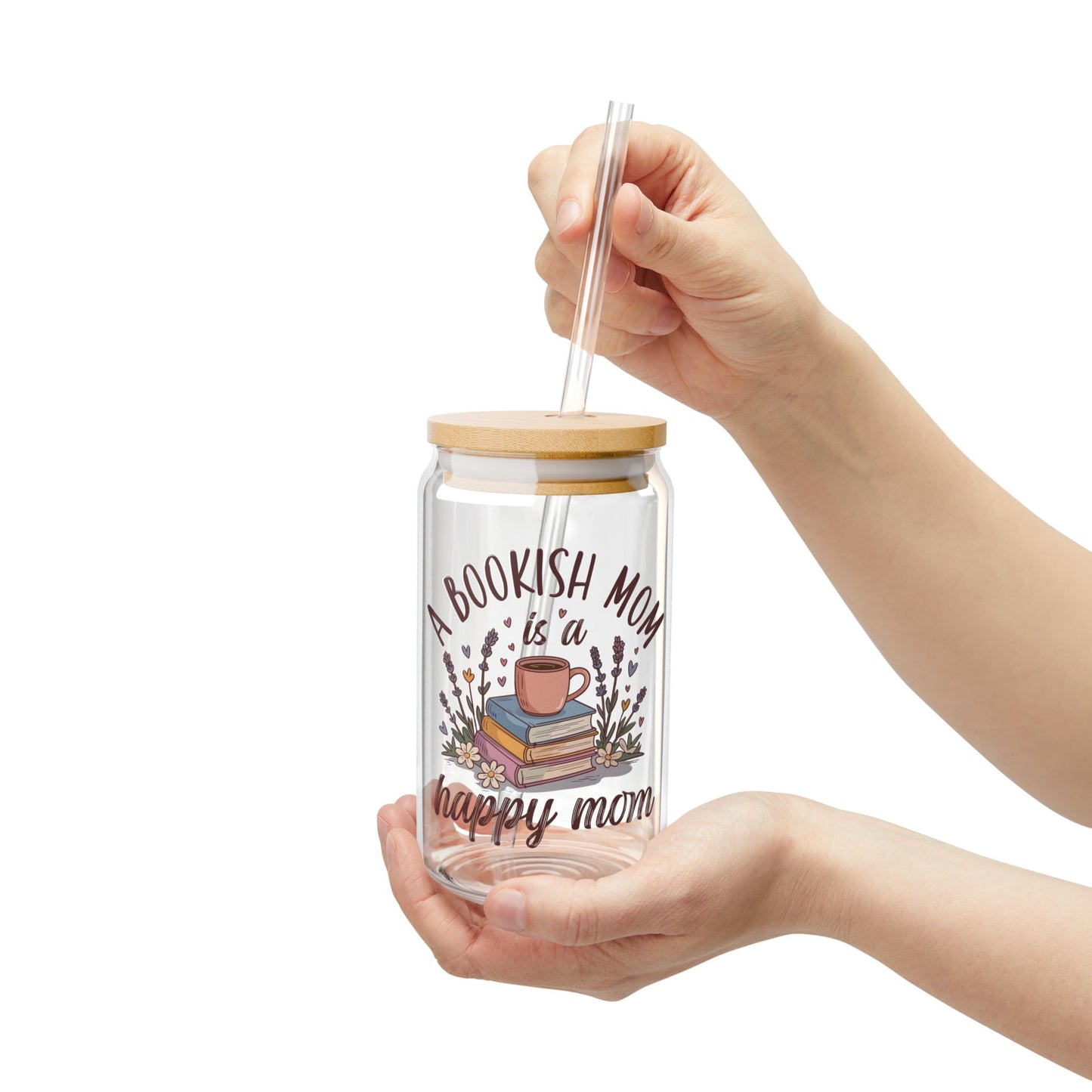 A Bookish Mom Sipper Glass
