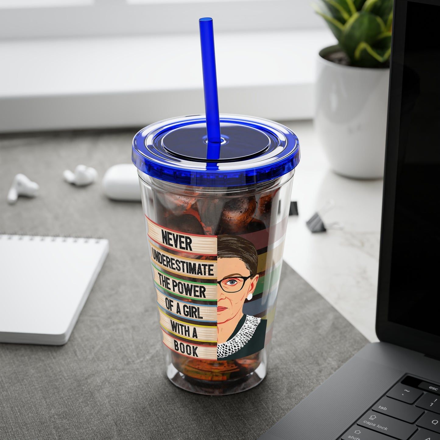 Never Underestimate the Power of a Girl with a Book Tumbler